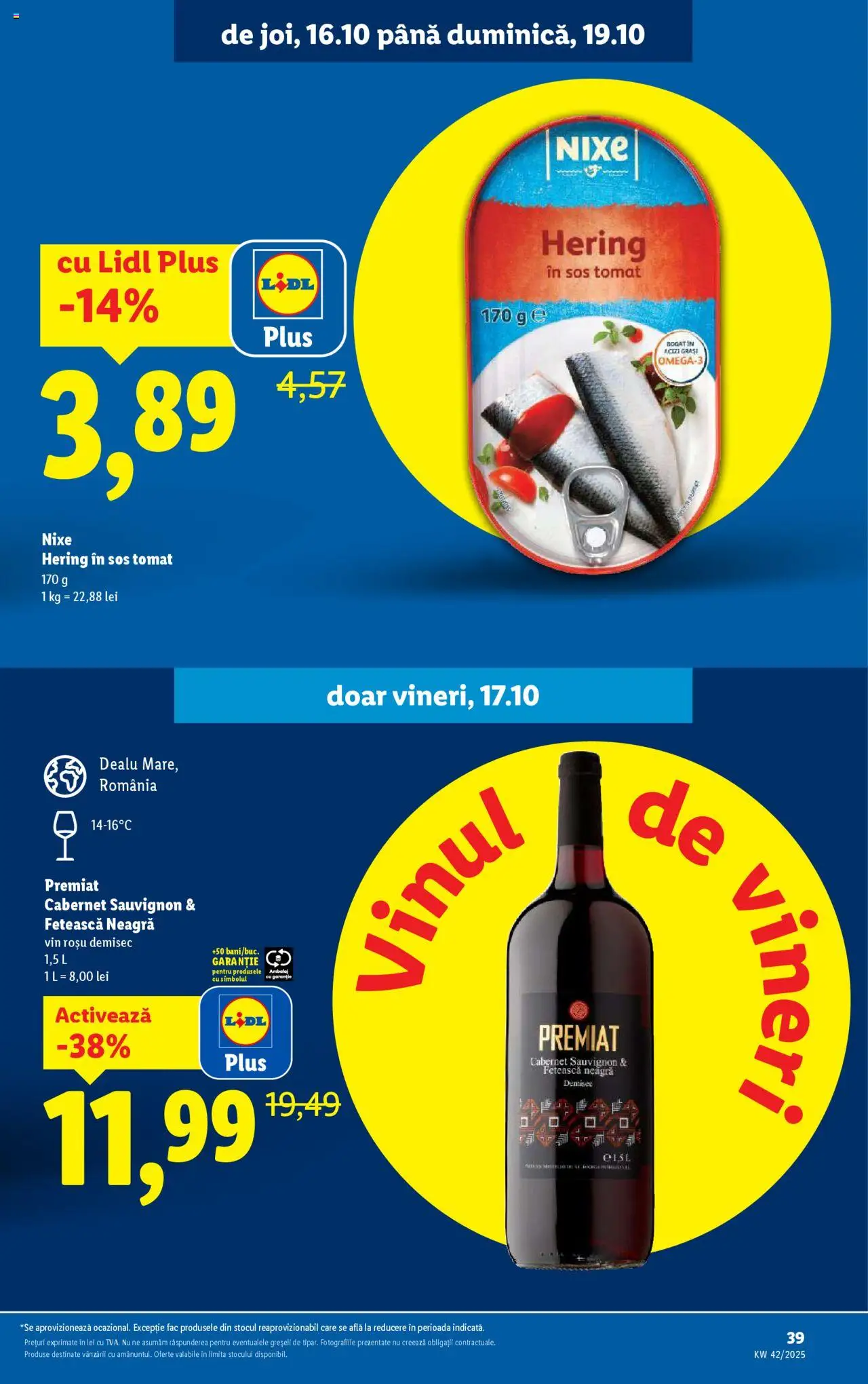 Catalog LIDL 13 - 18 Octombrie 2025 | Pagina 39 | Produse: Vin, Sos