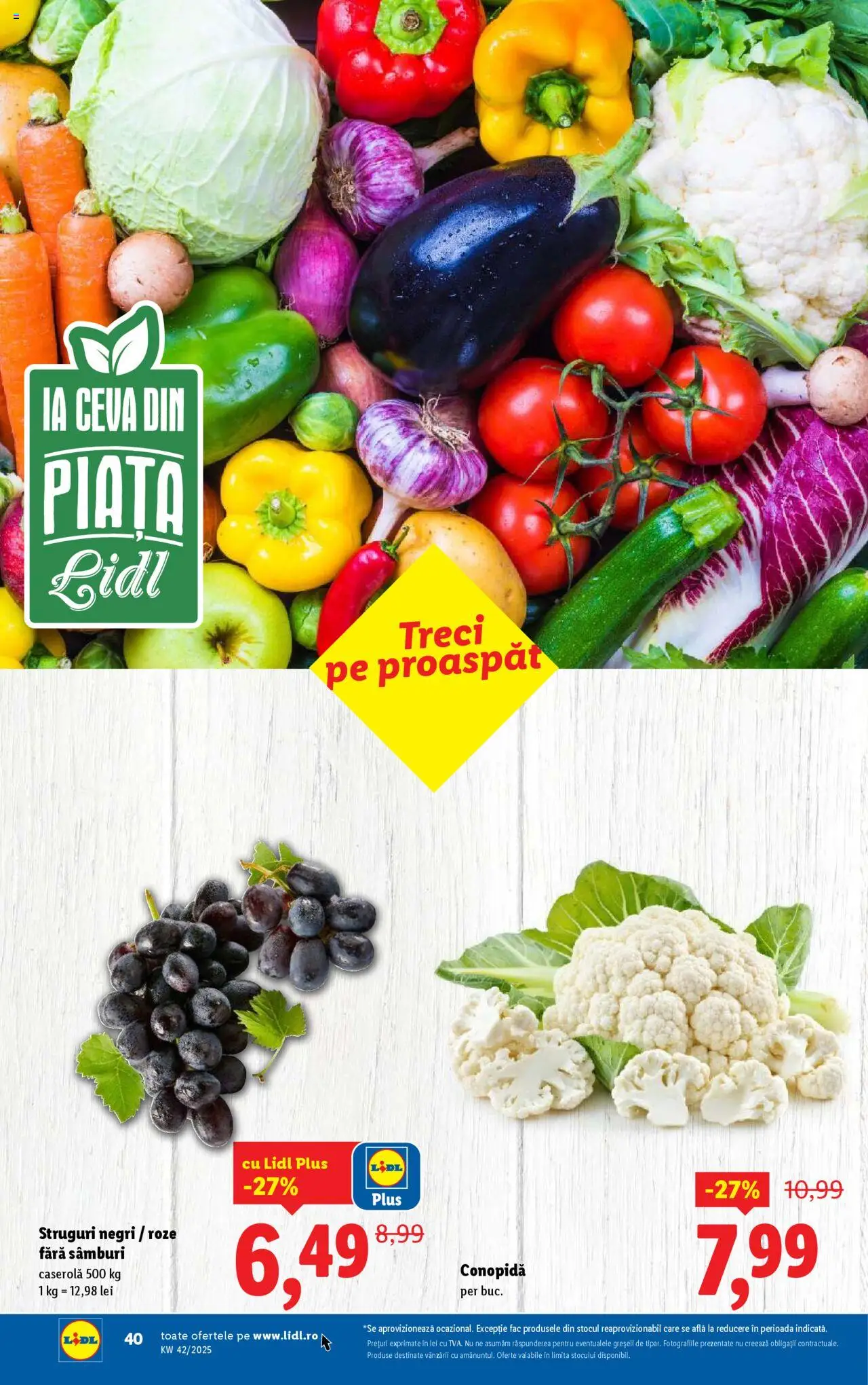 Catalog LIDL 13 - 18 Octombrie 2025 | Pagina 40 | Produse: Struguri, Conopidă