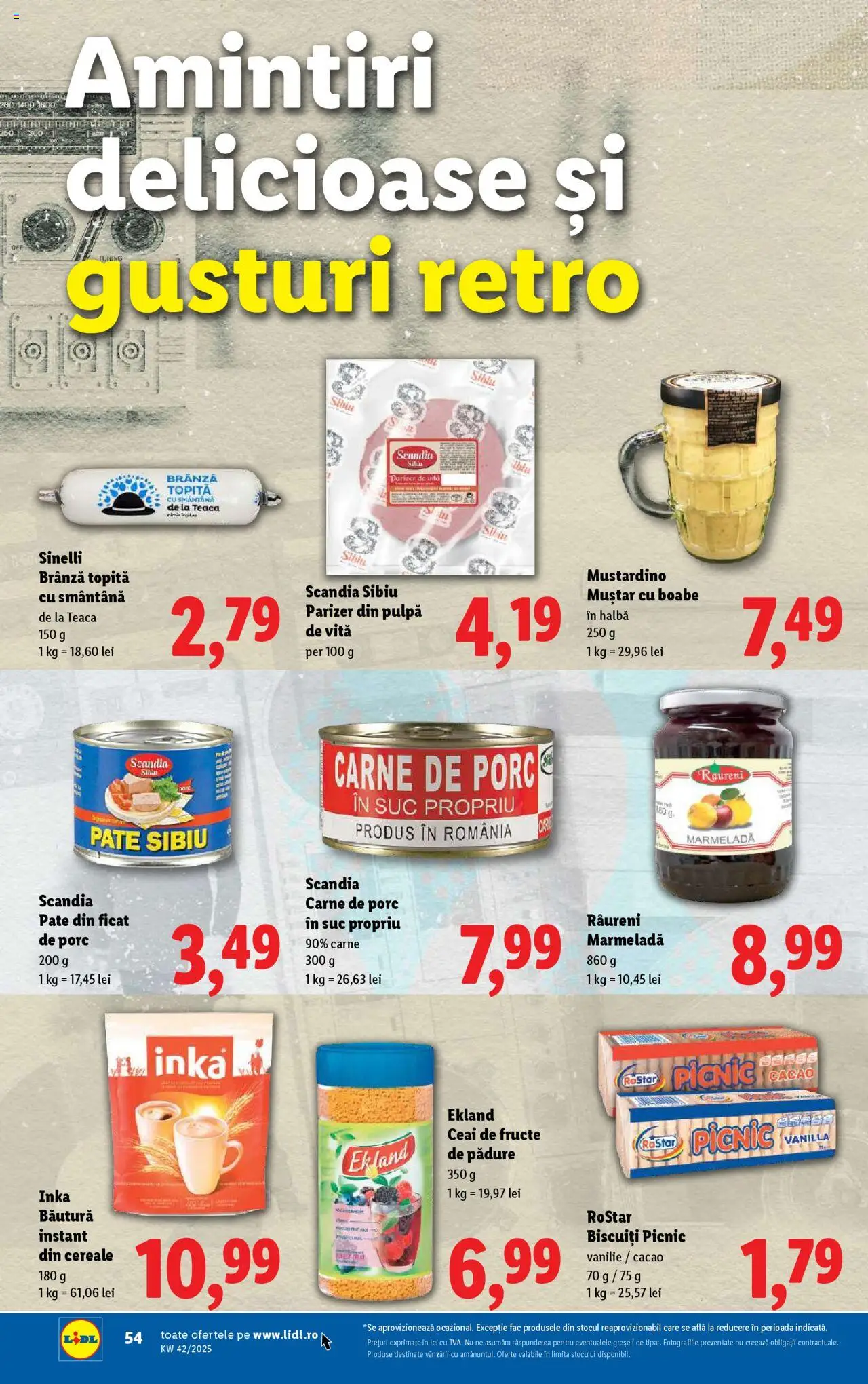 Catalog LIDL 13 - 18 Octombrie 2025 | Pagina 54 | Produse: Pate, Carne De Porc, Smântână, Fructe