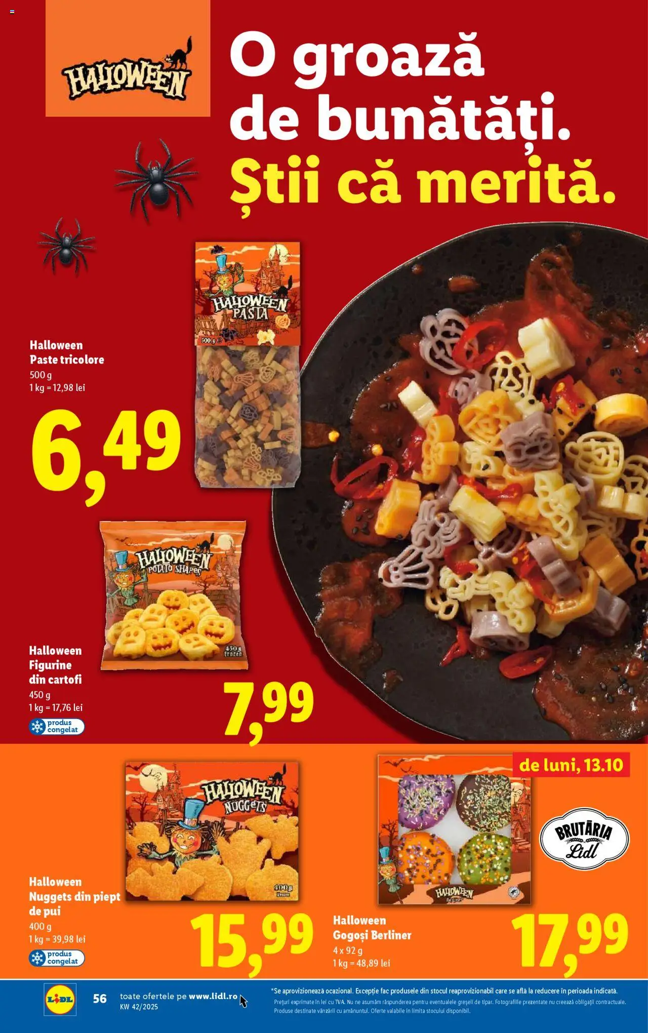 Catalog LIDL 13 - 18 Octombrie 2025 | Pagina 56 | Produse: Hacıyatmaz Kedi Oyuncağı, Gogoși, Paste, Cartofi