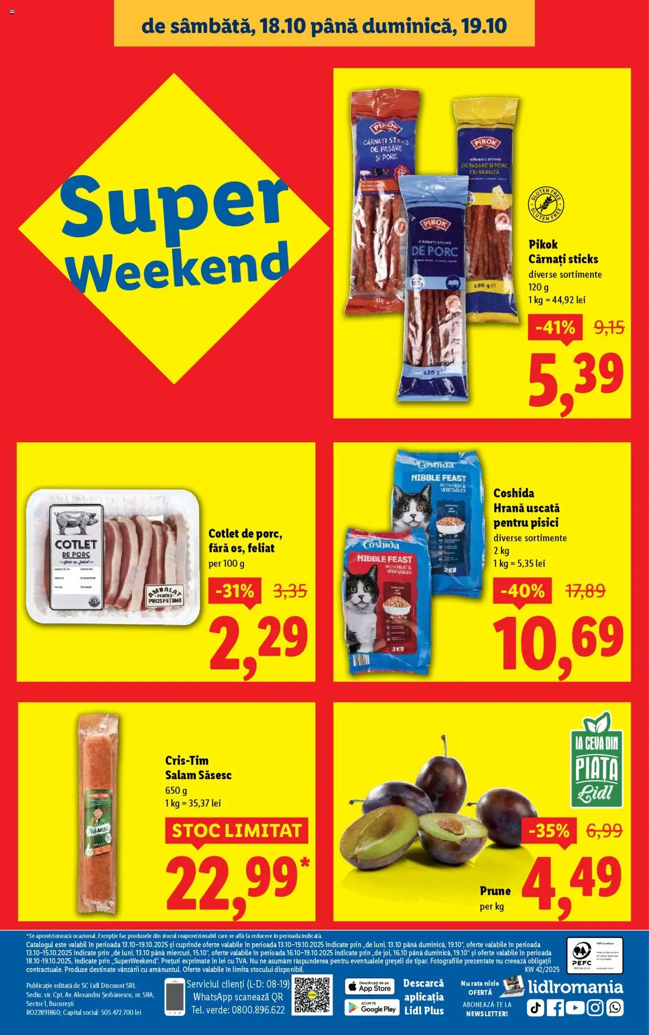 Catalog LIDL 13 - 18 Octombrie 2025 | Pagina 58 | Produse: Lait de coco, Salam, Prune, Cârnați