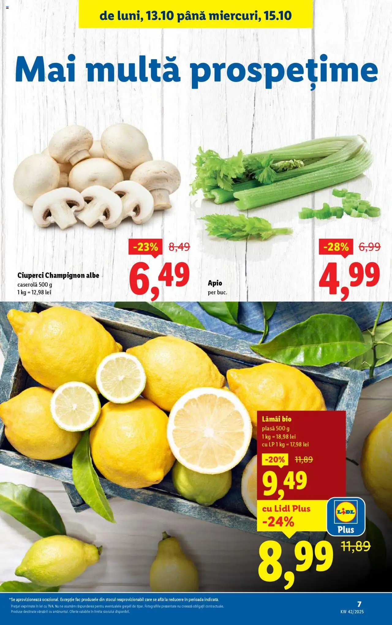 Catalog LIDL 13 - 18 Octombrie 2025 | Pagina 7 | Produse: Şerit ödül, Ciuperci