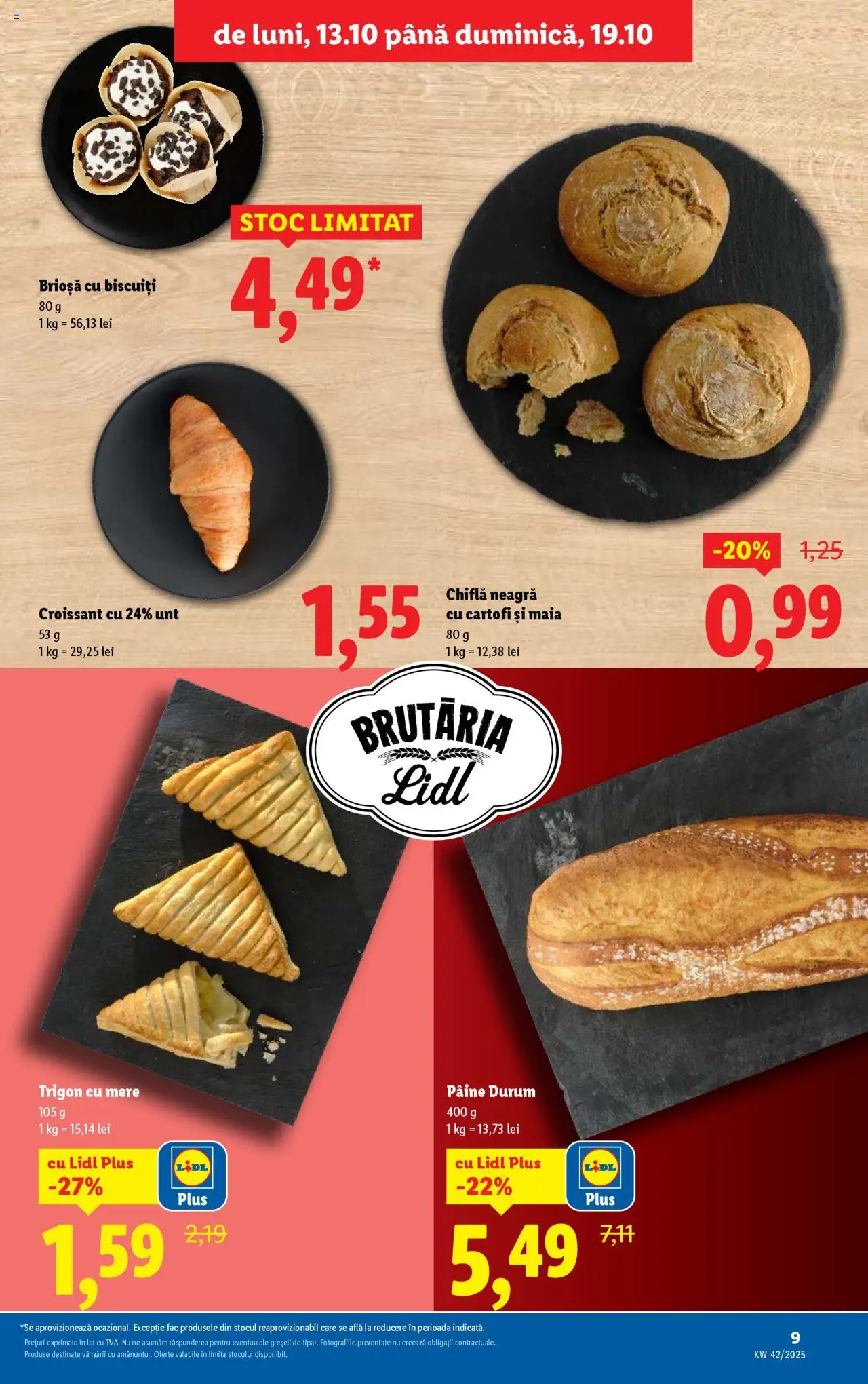 Catalog LIDL 13 - 18 Octombrie 2025 | Pagina 9 | Produse: Unt, Chiflă, Pâine, Cartofi