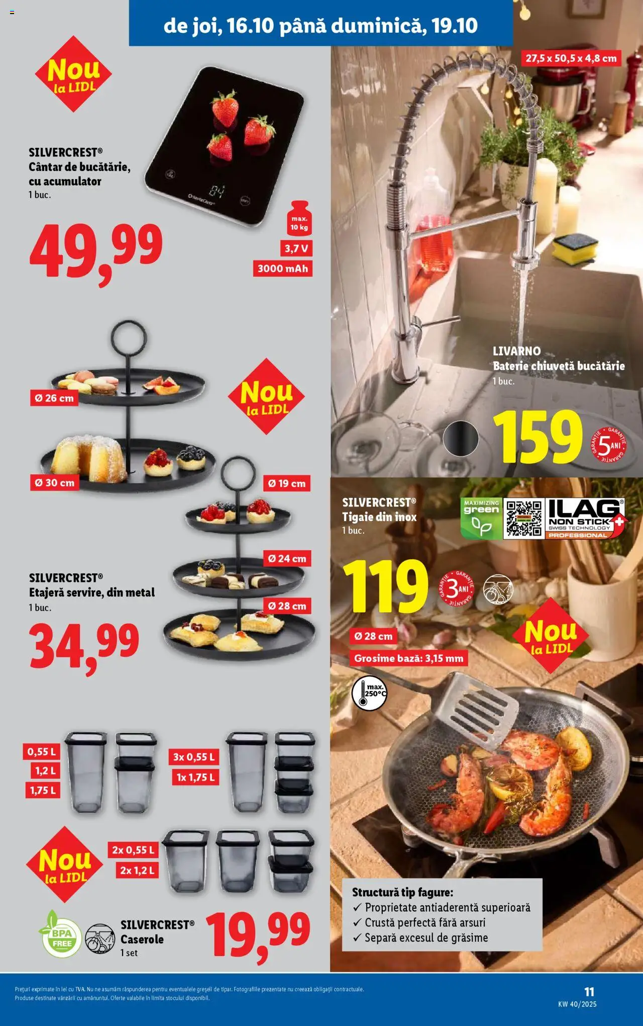 Catalog LIDL 13 - 18 Octombrie 2025 | Pagina 11 | Produse: Cântar, Bucătărie, Baterie, Etajeră