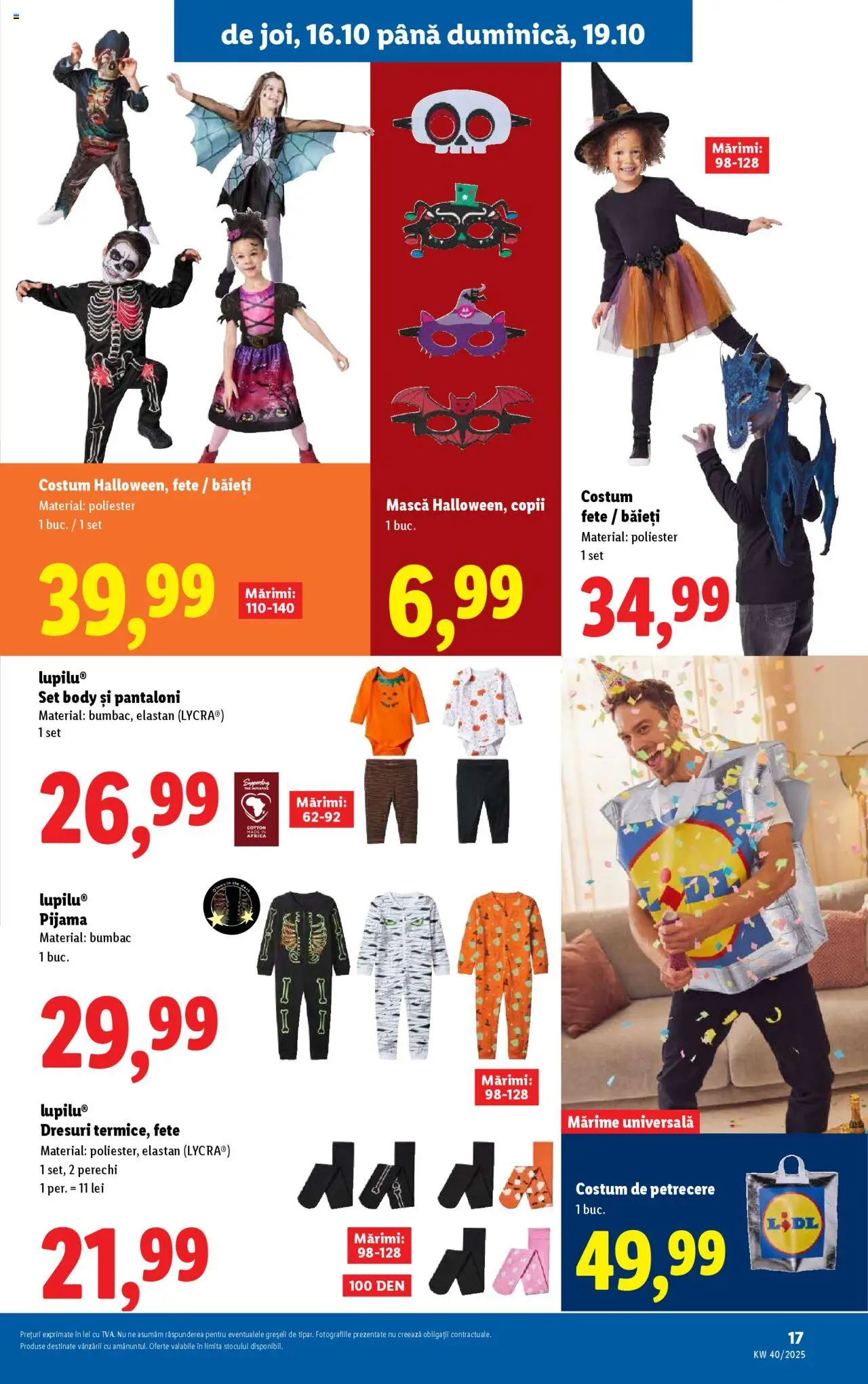 Catalog LIDL 13 - 18 Octombrie 2025 | Pagina 17 | Produse: Body, Pantaloni, Costum