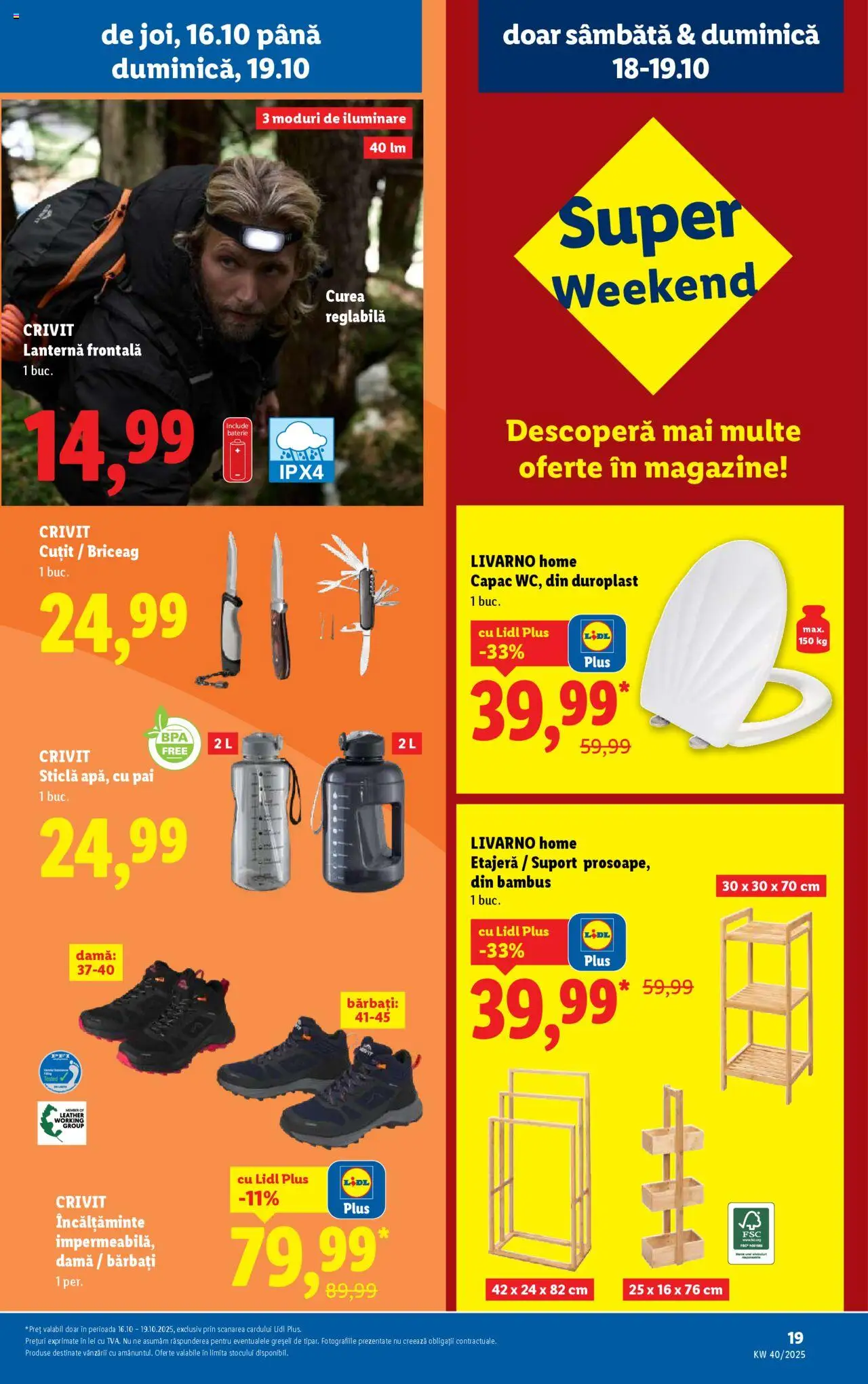 Catalog LIDL 13 - 18 Octombrie 2025 | Pagina 19 | Produse: Curea, Cuțit, Baterie, Bornoz takımı