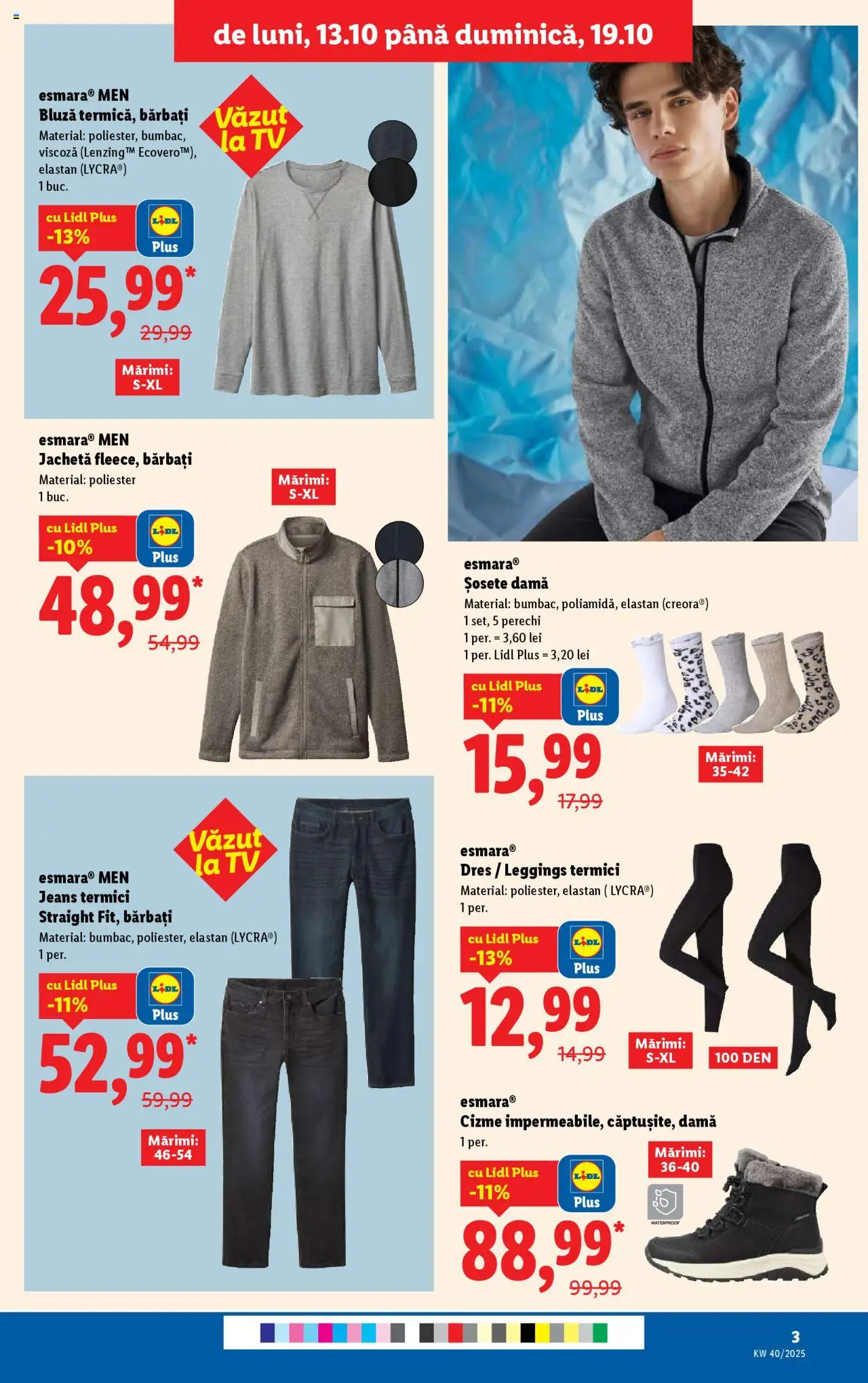 Catalog LIDL 13 - 18 Octombrie 2025 | Pagina 3 | Produse: Jachetă, Bluză, Șosete