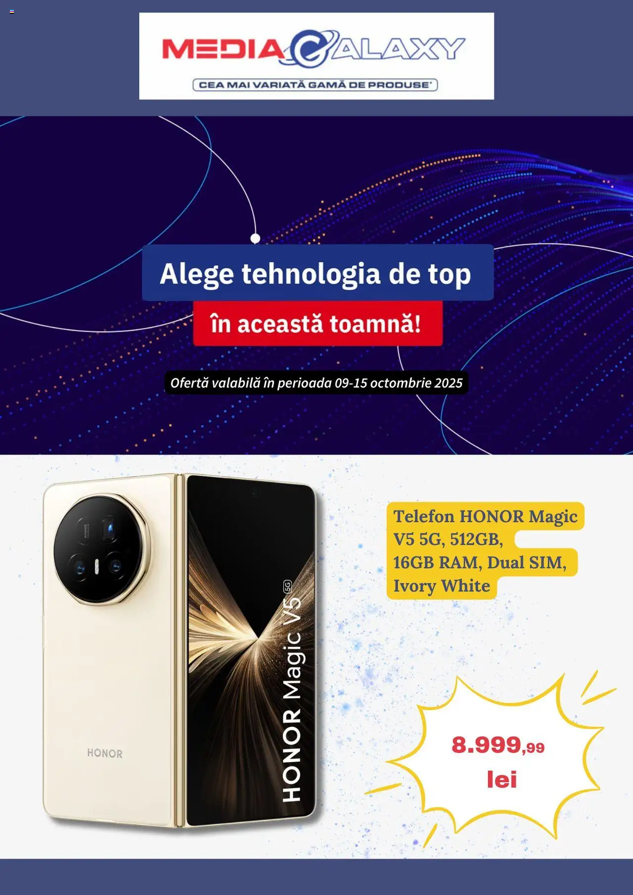 Catalog Media Galaxy 9 - 14 Octombrie 2025 | Pagina 1 | Produse: Telefon, Top