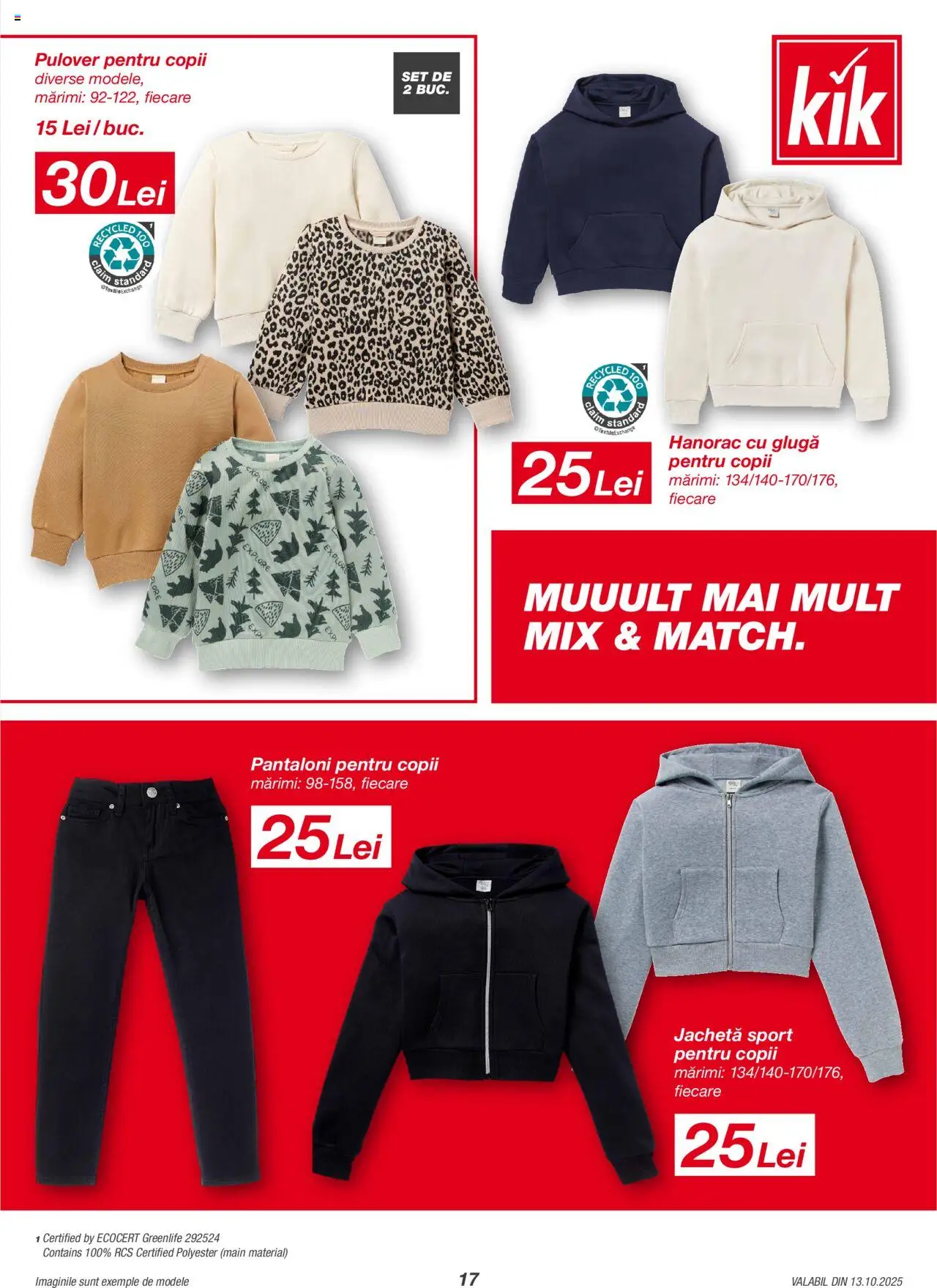 Catalog Kik 13 Octombrie - 1 Noiembrie 2025 | Pagina 17 | Produse: Jachetă, Pulover, Hanorac cu glugă, Keşe