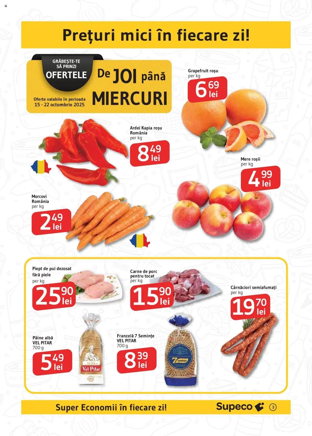 Catalog Supeco 15 - 28 Octombrie 2025 | Pagina 3 | Produse: Hacıyatmaz Kedi Oyuncağı, Mici, Semințe, Carne De Porc