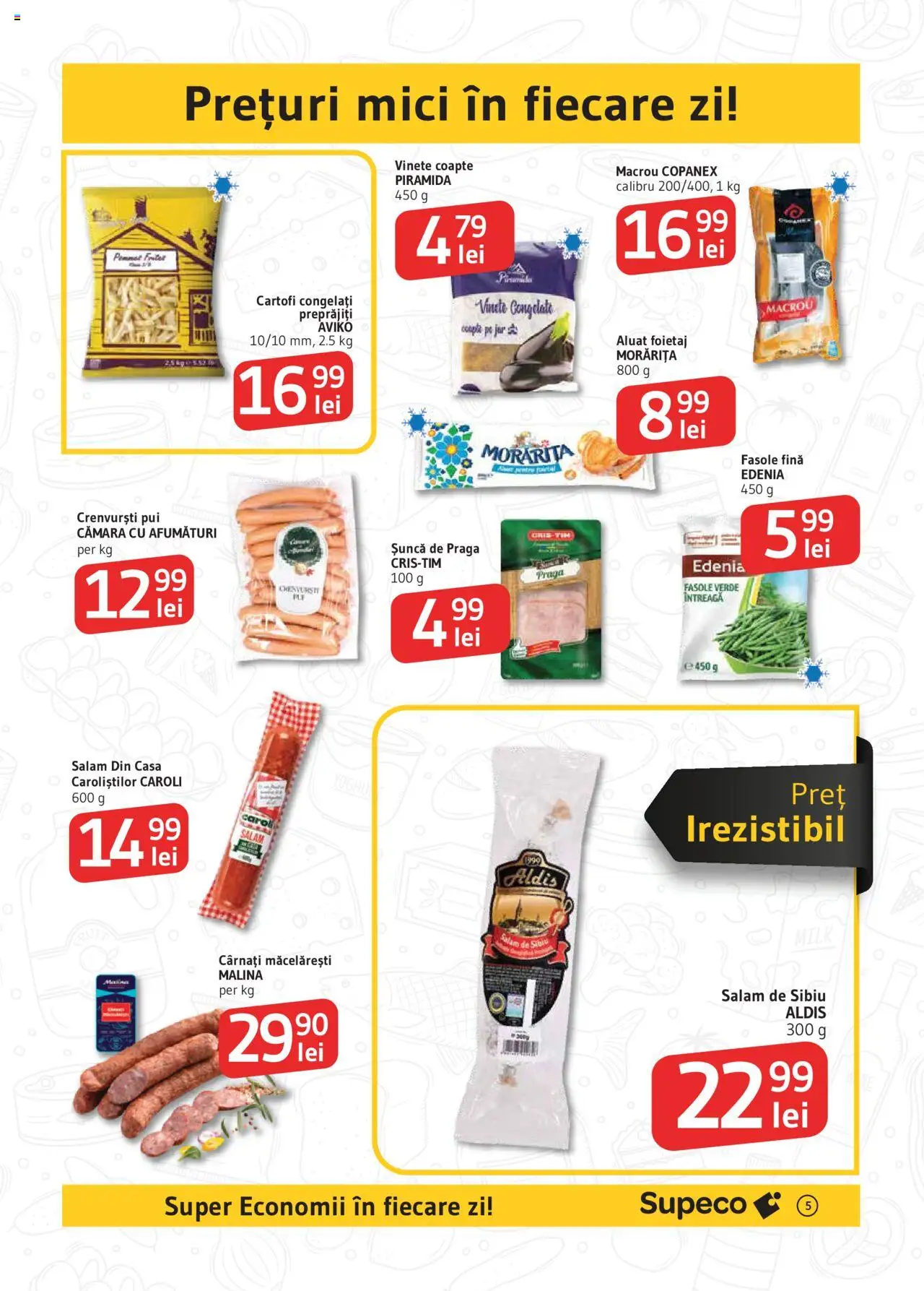 Catalog Supeco 15 - 28 Octombrie 2025 | Pagina 5 | Produse: Mici, Șuncă, Cartofi, Cârnați