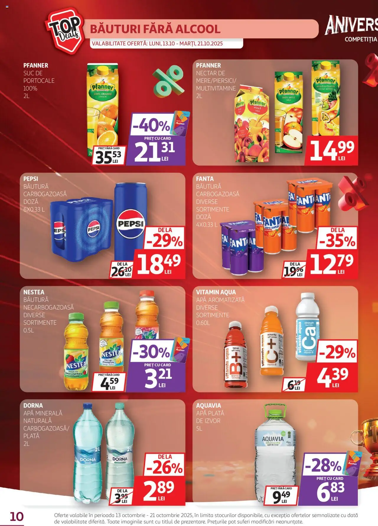 Catalog Auchan 13 - 20 Octombrie 2025 | Pagina 10 | Produse: Suc, Portocale, Zahăr, Mango
