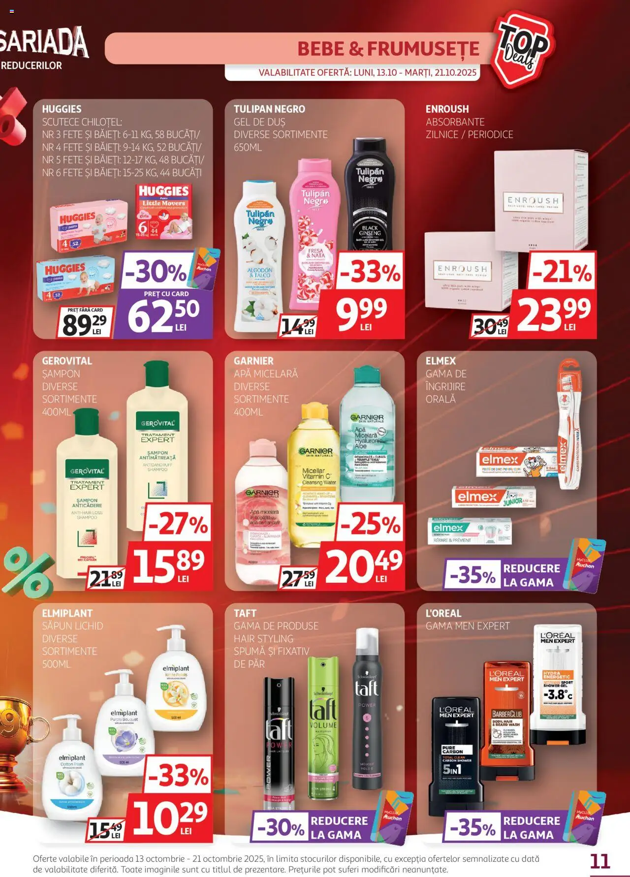 Catalog Auchan 13 - 20 Octombrie 2025 | Pagina 11 | Produse: Apă micelară, Săpun, Săpun lichid, Apă