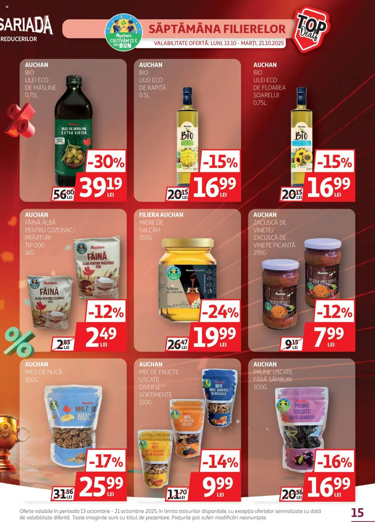Catalog Auchan 13 - 20 Octombrie 2025 | Pagina 15 | Produse: Arahide, Zacuscă, Fructe, Çocuk sutyeni
