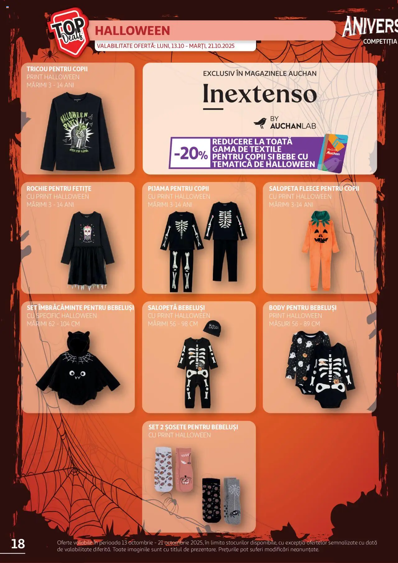 Catalog Auchan 13 - 20 Octombrie 2025 | Pagina 18 | Produse: Rochie, Body, Tricou, Șosete