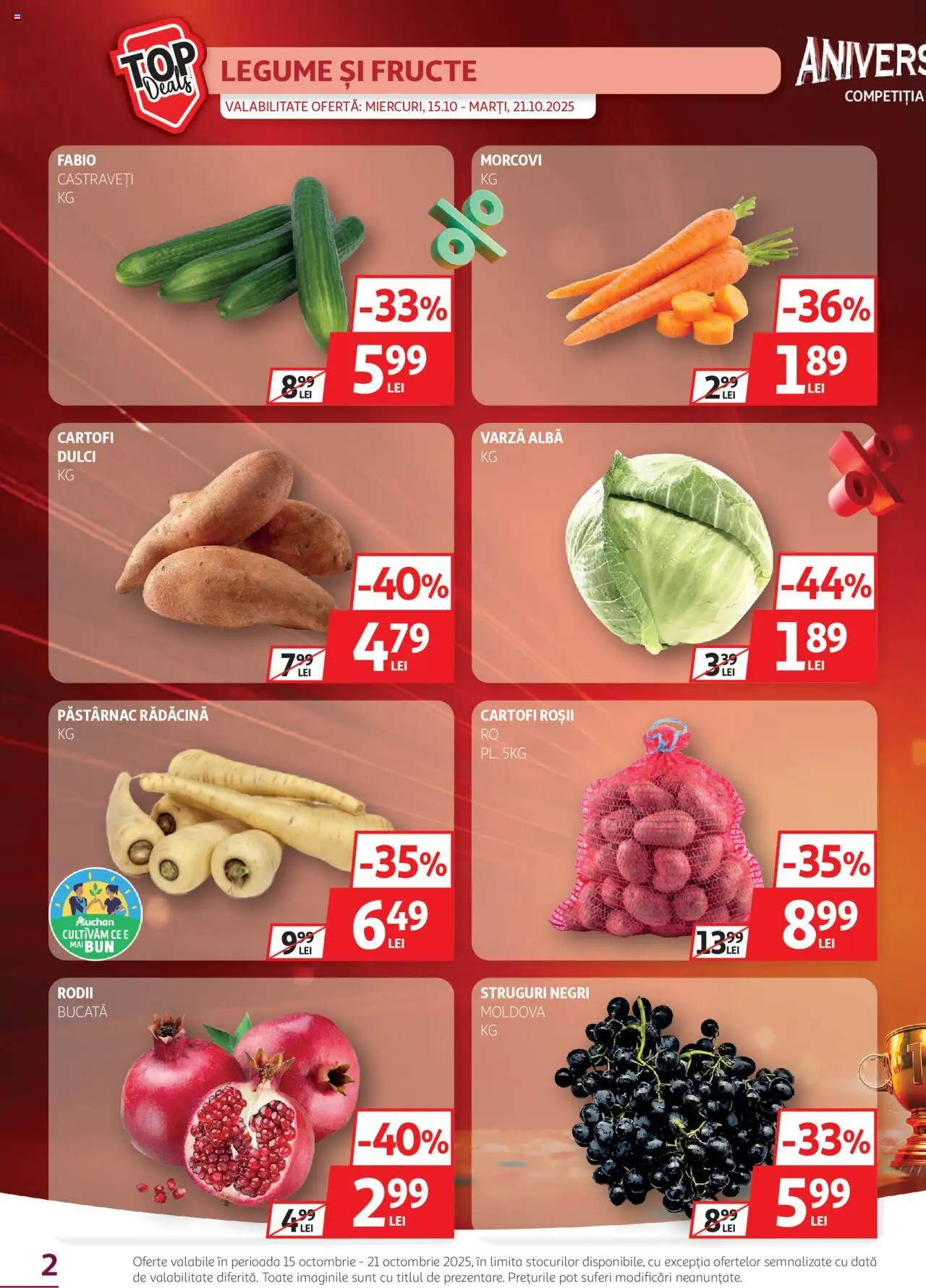 Catalog Auchan 13 - 20 Octombrie 2025 | Pagina 2 | Produse: Varză, Struguri, Press Kemik, Roșii