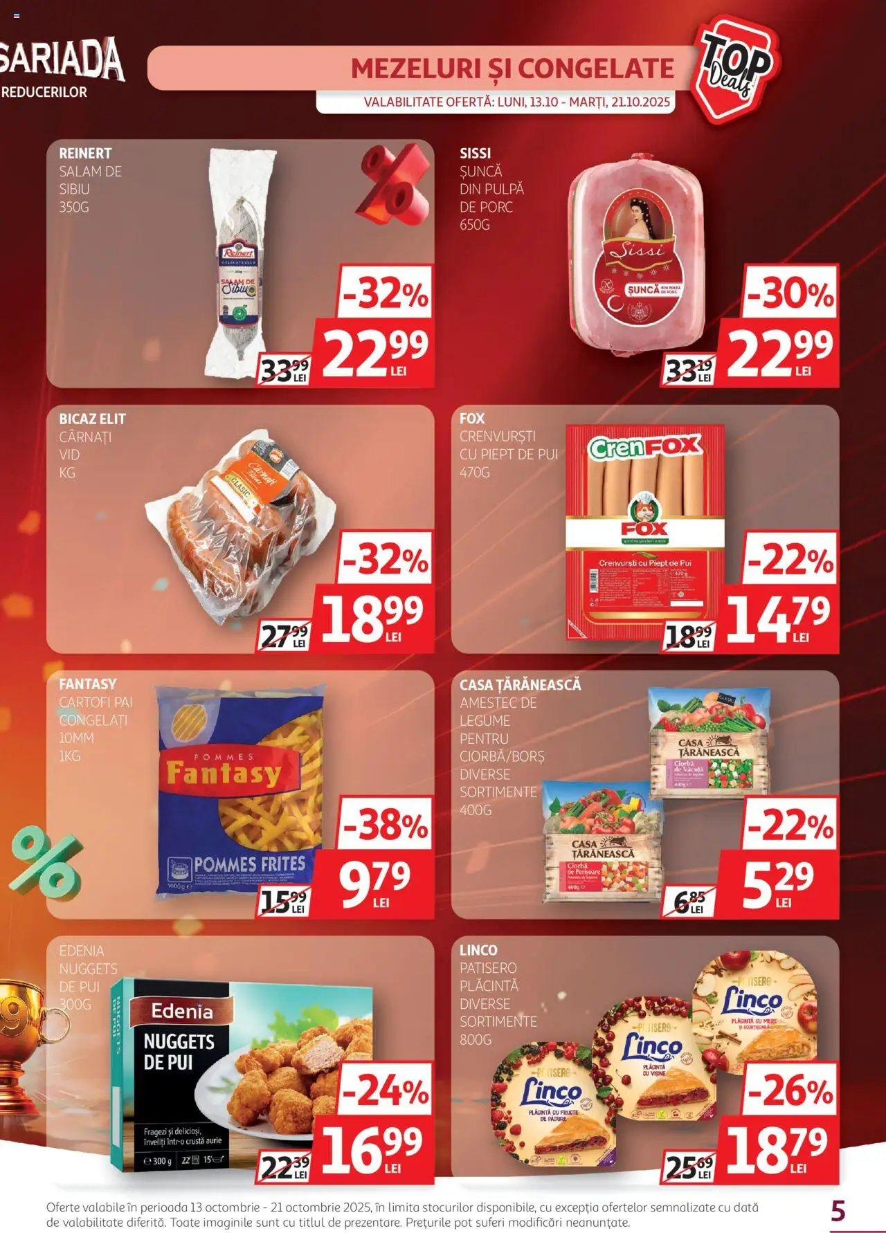 Catalog Auchan 13 - 20 Octombrie 2025 | Pagina 5 | Produse: Hacıyatmaz Kedi Oyuncağı, Crenvurști, Salam, Mere