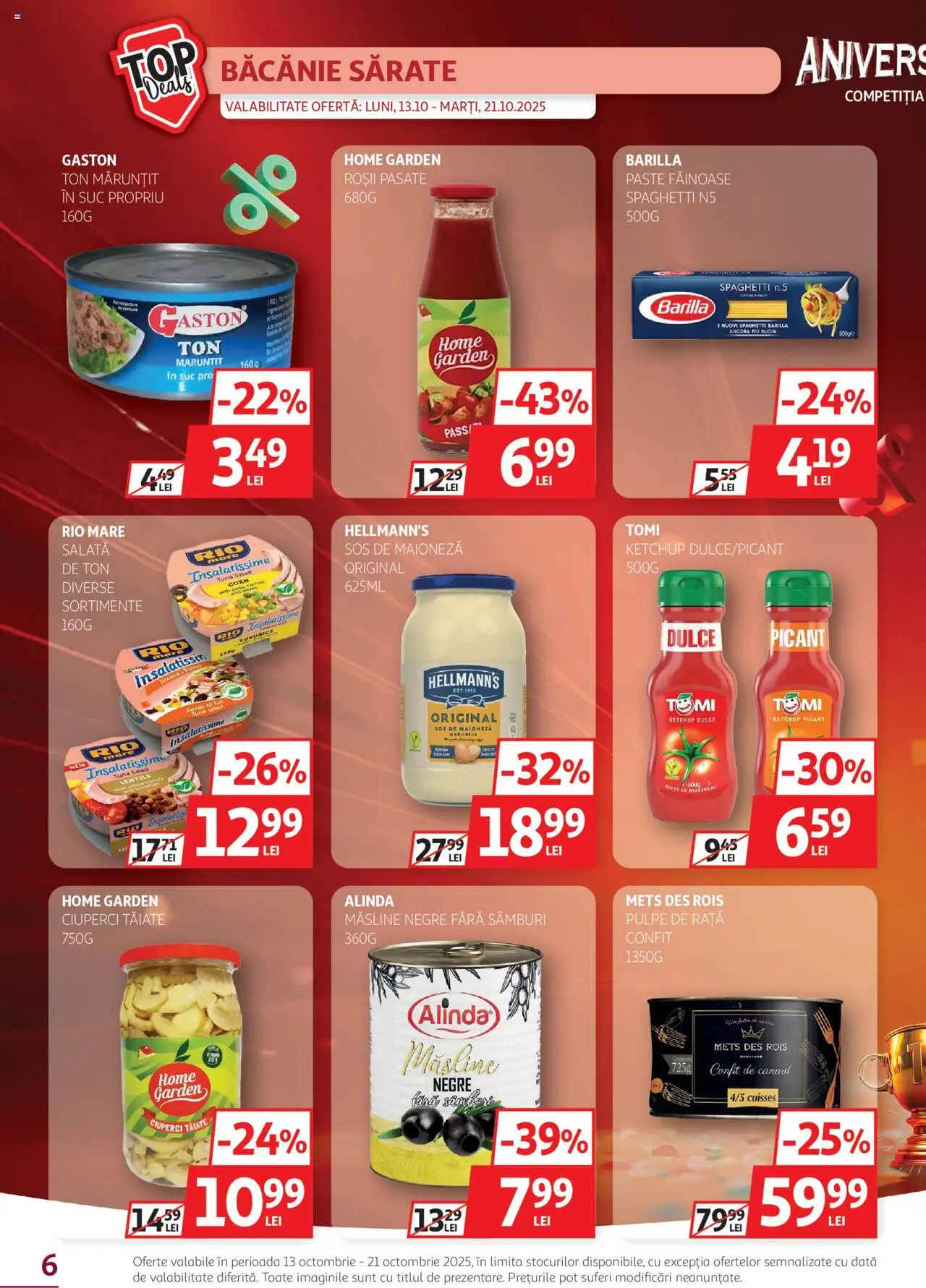 Catalog Auchan 13 - 20 Octombrie 2025 | Pagina 6 | Produse: Hijyenik ped, Măsline, Roșii, Sos