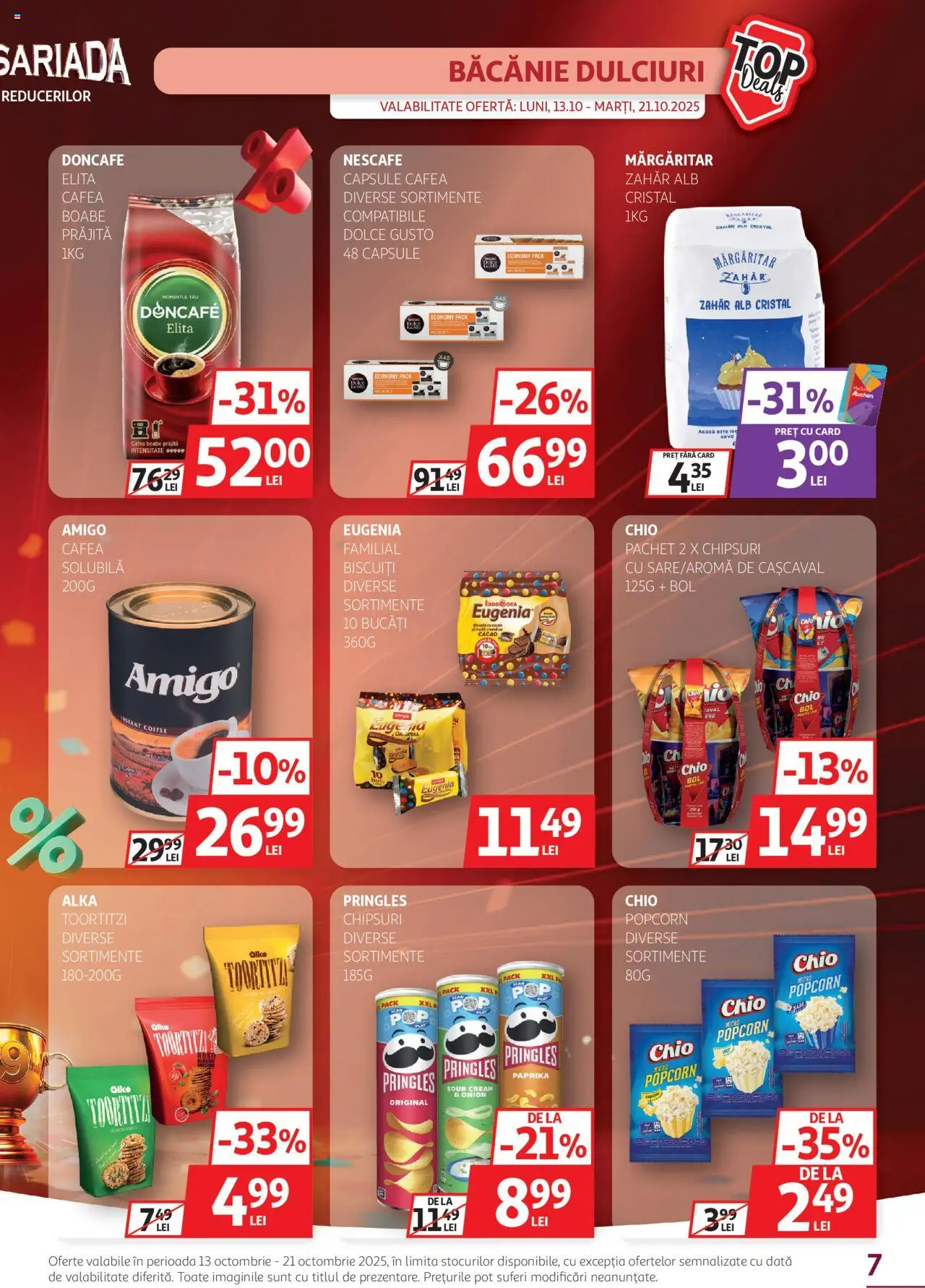 Catalog Auchan 13 - 20 Octombrie 2025 | Pagina 7 | Produse: Cașcaval, Cafea, Biscuiți, Zahăr