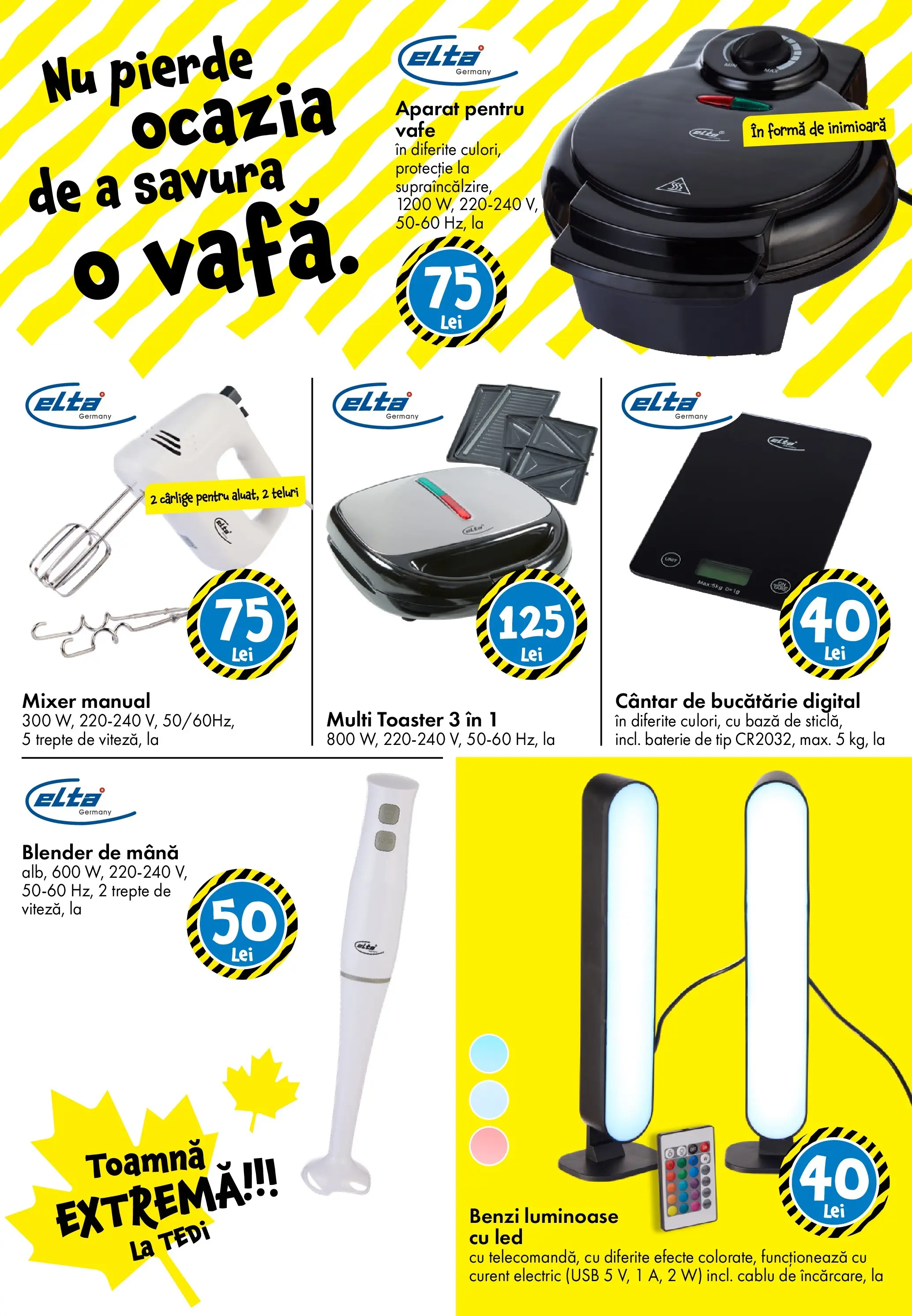 Catalog TEDi 10 - 18 Octombrie 2025 | Pagina 9 | Produse: Usb, Mixer, Toaster, Cântar
