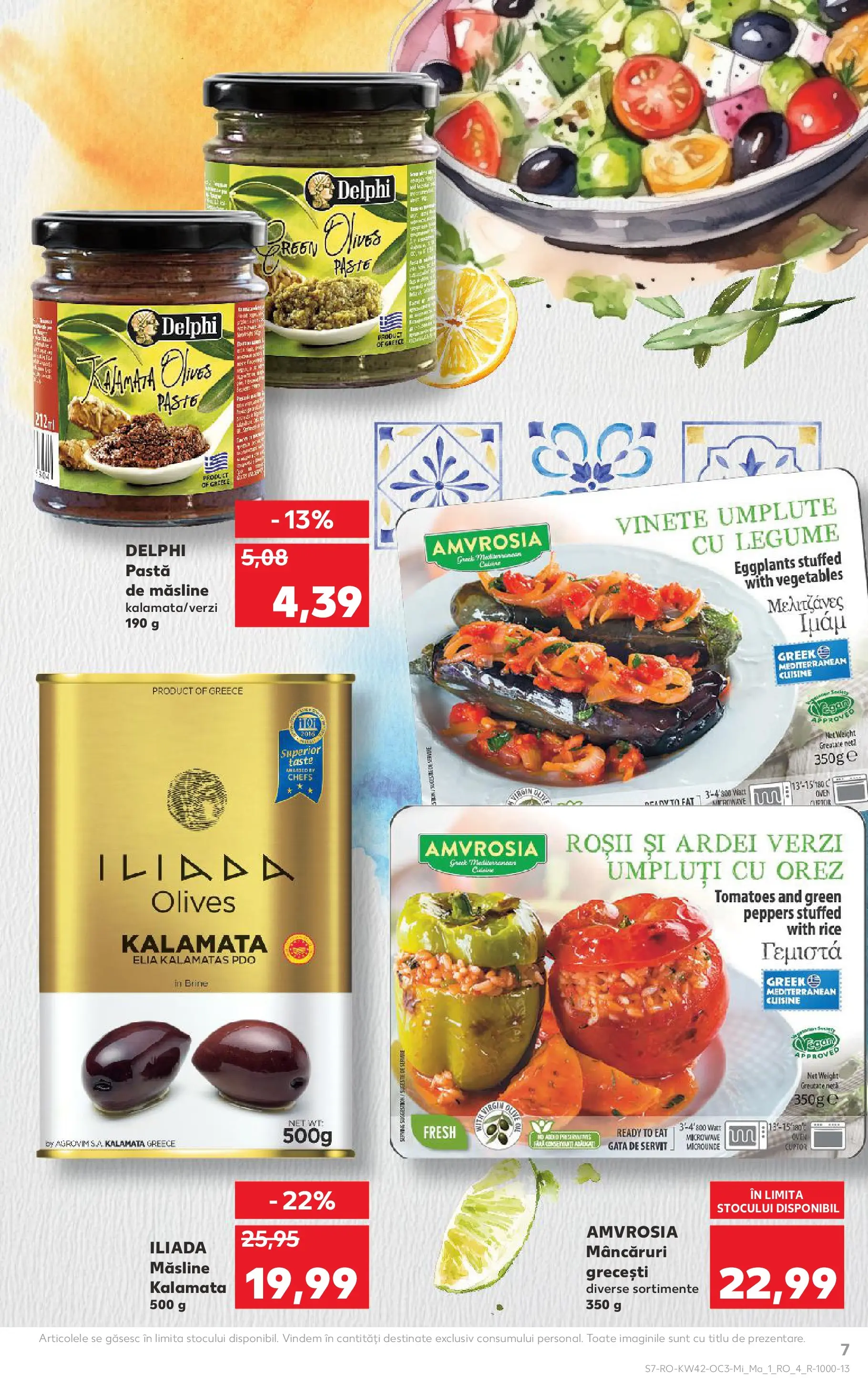 Catalog Kaufland 15 - 20 Octombrie 2025 | Pagina 7 | Produse: Măsline, Ardei, Roșii, Legume
