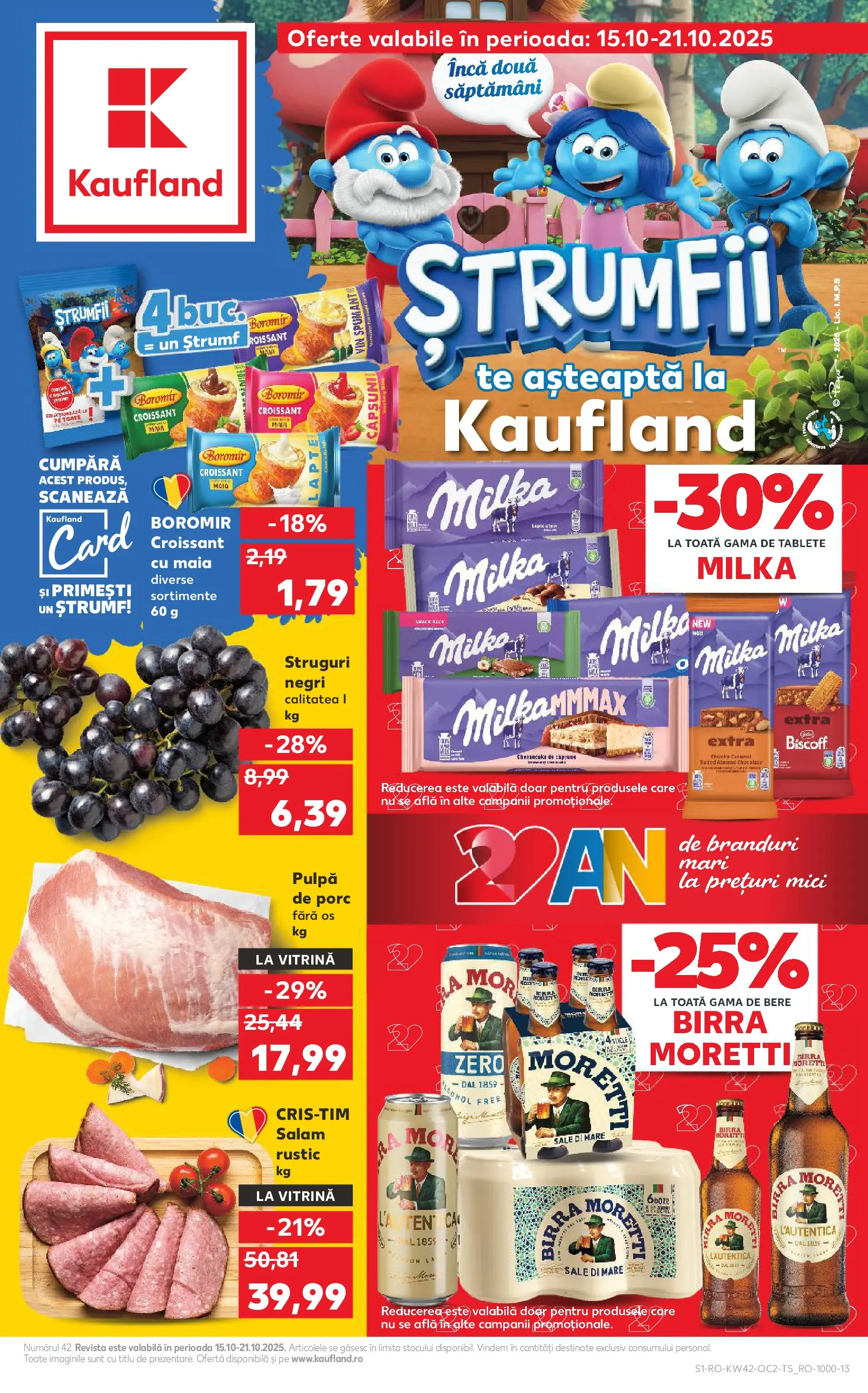 Catalog Kaufland 15 - 20 Octombrie 2025 | Pagina 1 | Produse: Struguri, Mici, Lapte, Vin