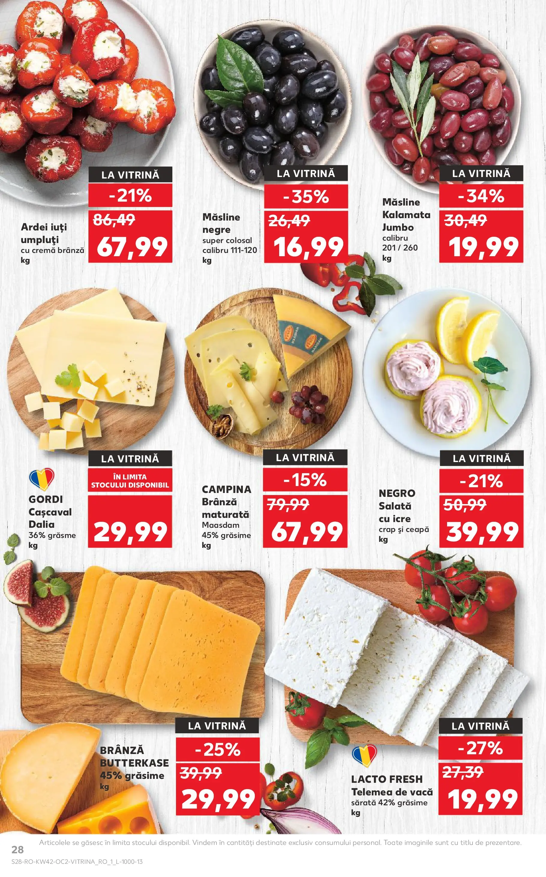 Catalog Kaufland 15 - 20 Octombrie 2025 | Pagina 28 | Produse: Hijyenik ped, Cașcaval, Cremă, Salată