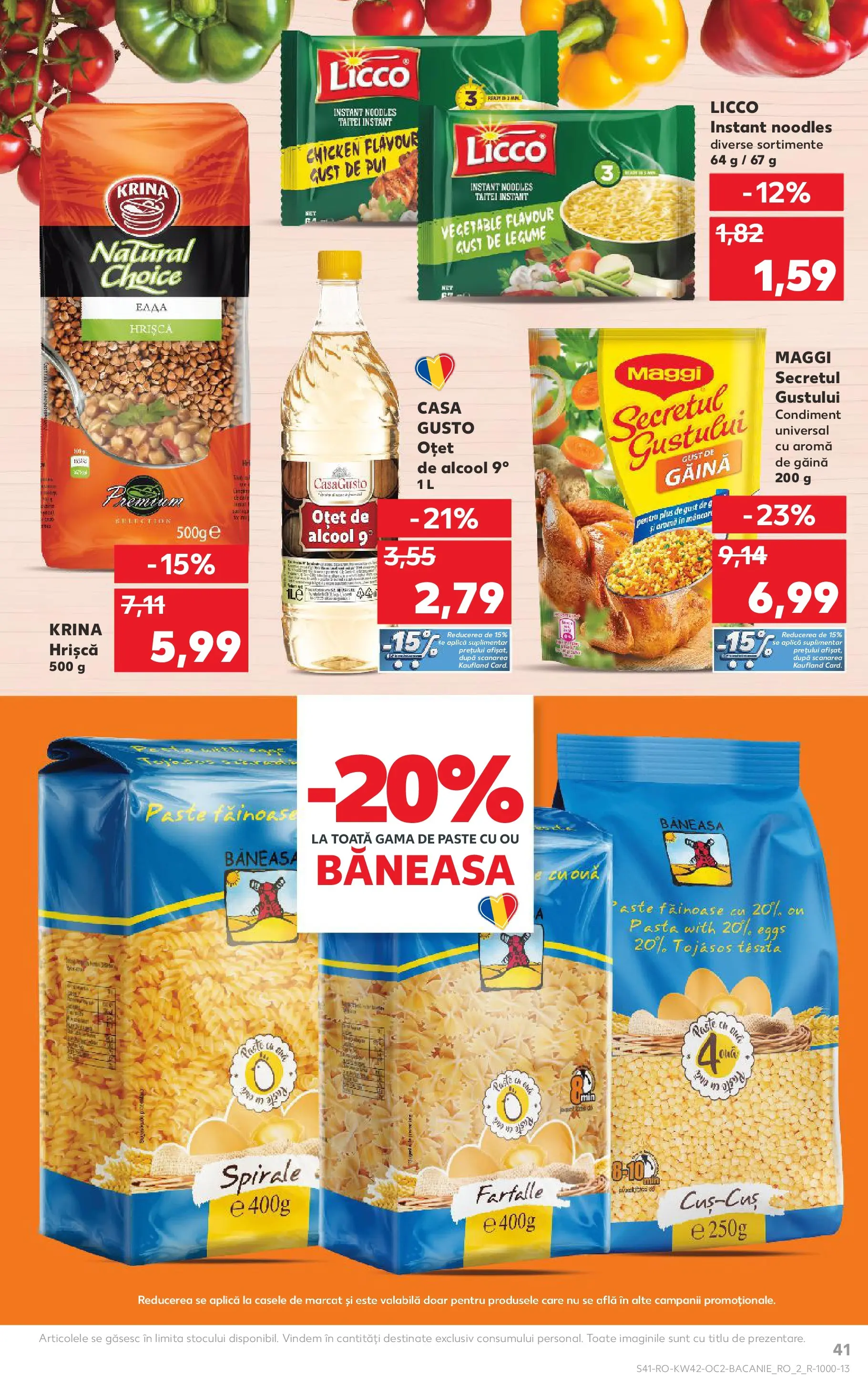 Catalog Kaufland 15 - 20 Octombrie 2025 | Pagina 41 | Produse: Hacıyatmaz Kedi Oyuncağı, Oțet, Noodles, Paste