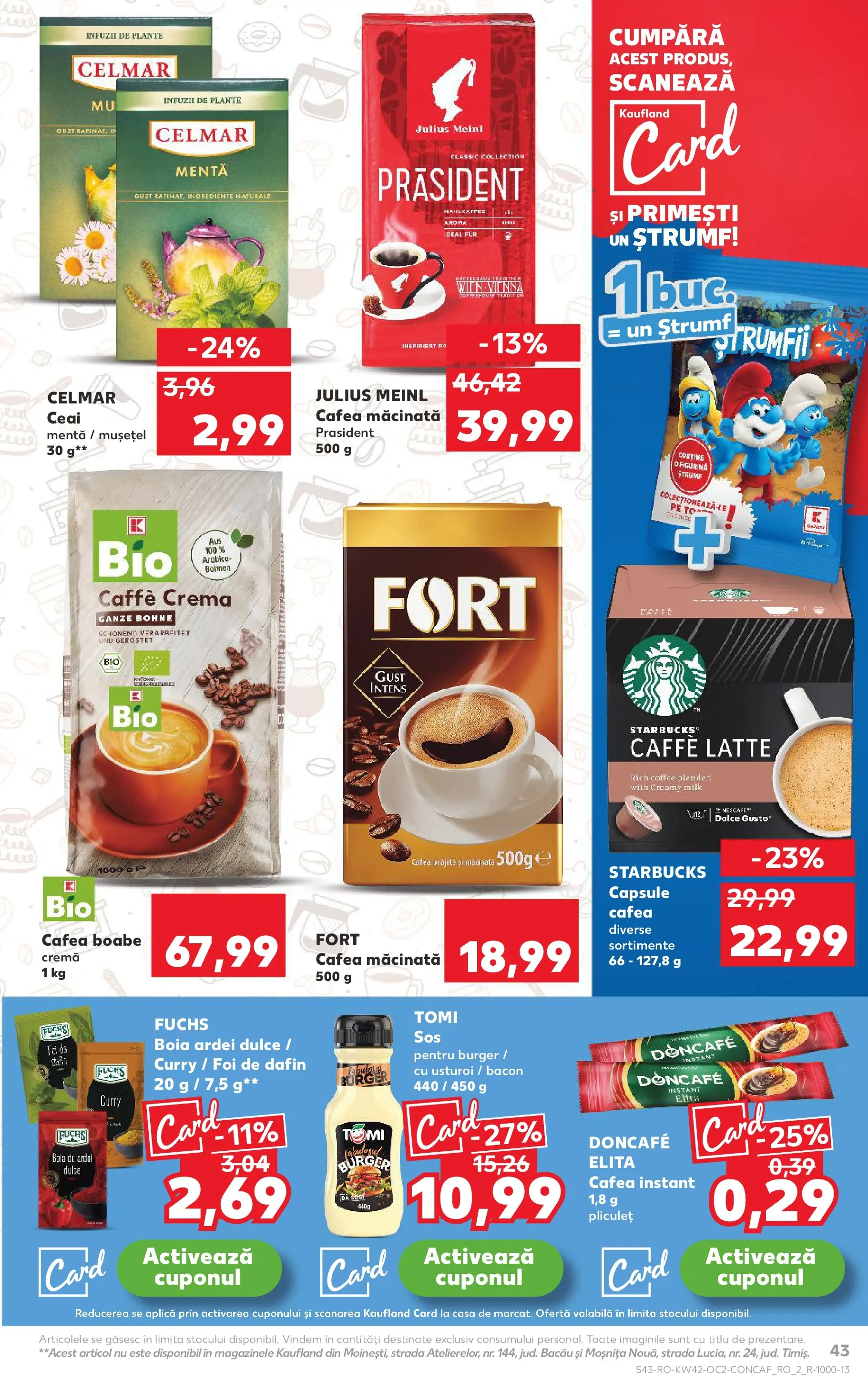 Catalog Kaufland 15 - 20 Octombrie 2025 | Pagina 43 | Produse: Şerit ödül, Ardei, Cafea, Ceai