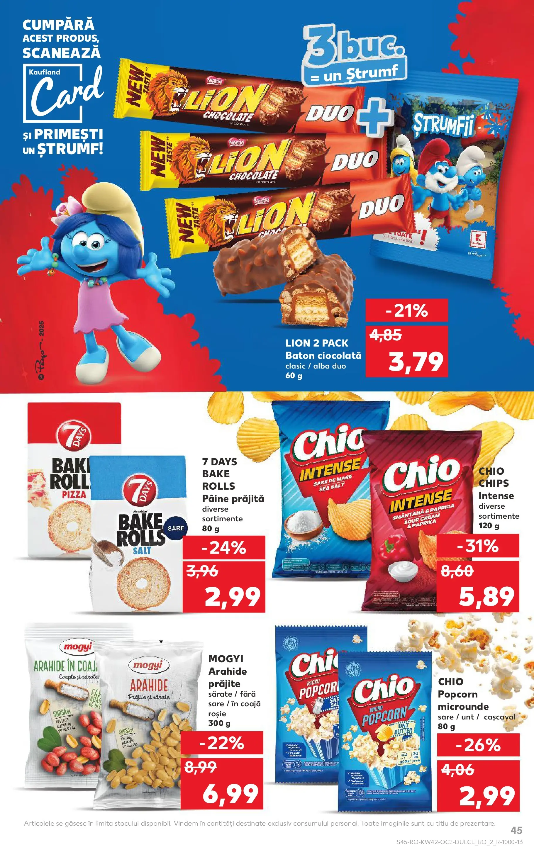 Catalog Kaufland 15 - 20 Octombrie 2025 | Pagina 45 | Produse: Cașcaval, Arahide, Unt, Pâine