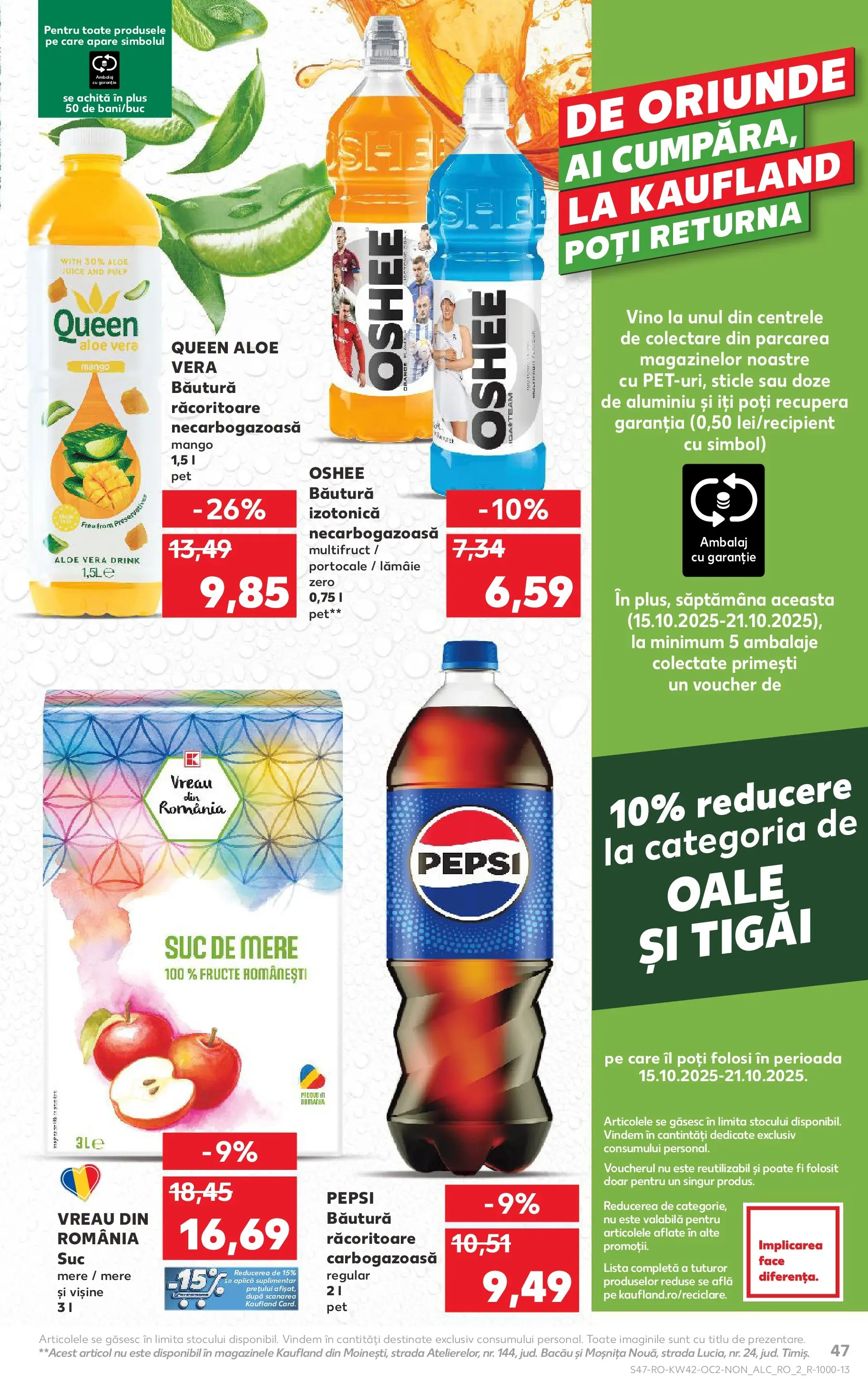 Catalog Kaufland 15 - 20 Octombrie 2025 | Pagina 47 | Produse: Suc, Portocale, Fructe, Mango