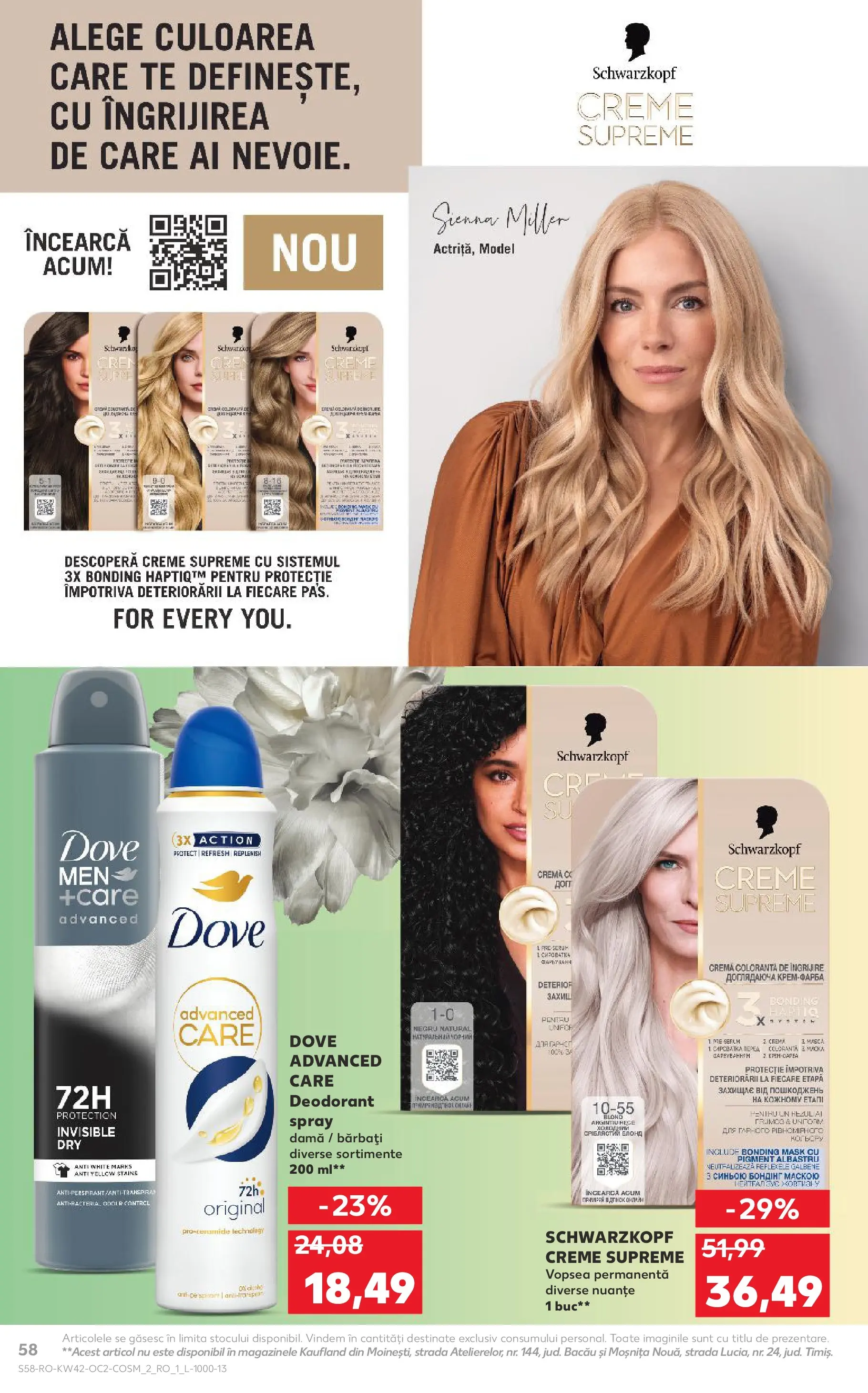 Catalog Kaufland 15 - 20 Octombrie 2025 | Pagina 58 | Produse: Vopsea, Cremă, Deodorant, Antiperspirant