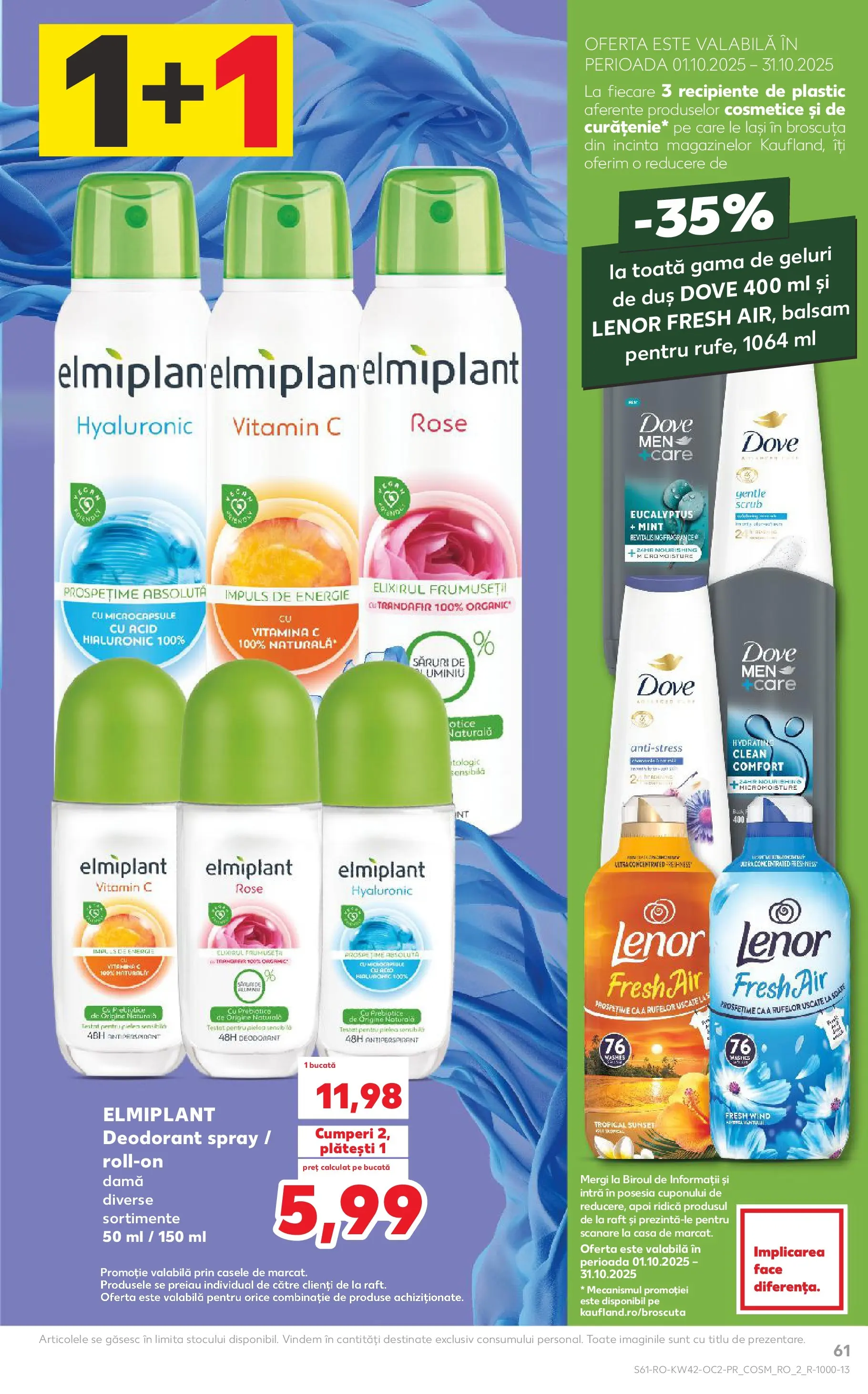 Catalog Kaufland 15 - 20 Octombrie 2025 | Pagina 61 | Produse: Duș, Balsam, Gel de duș, Yorgan