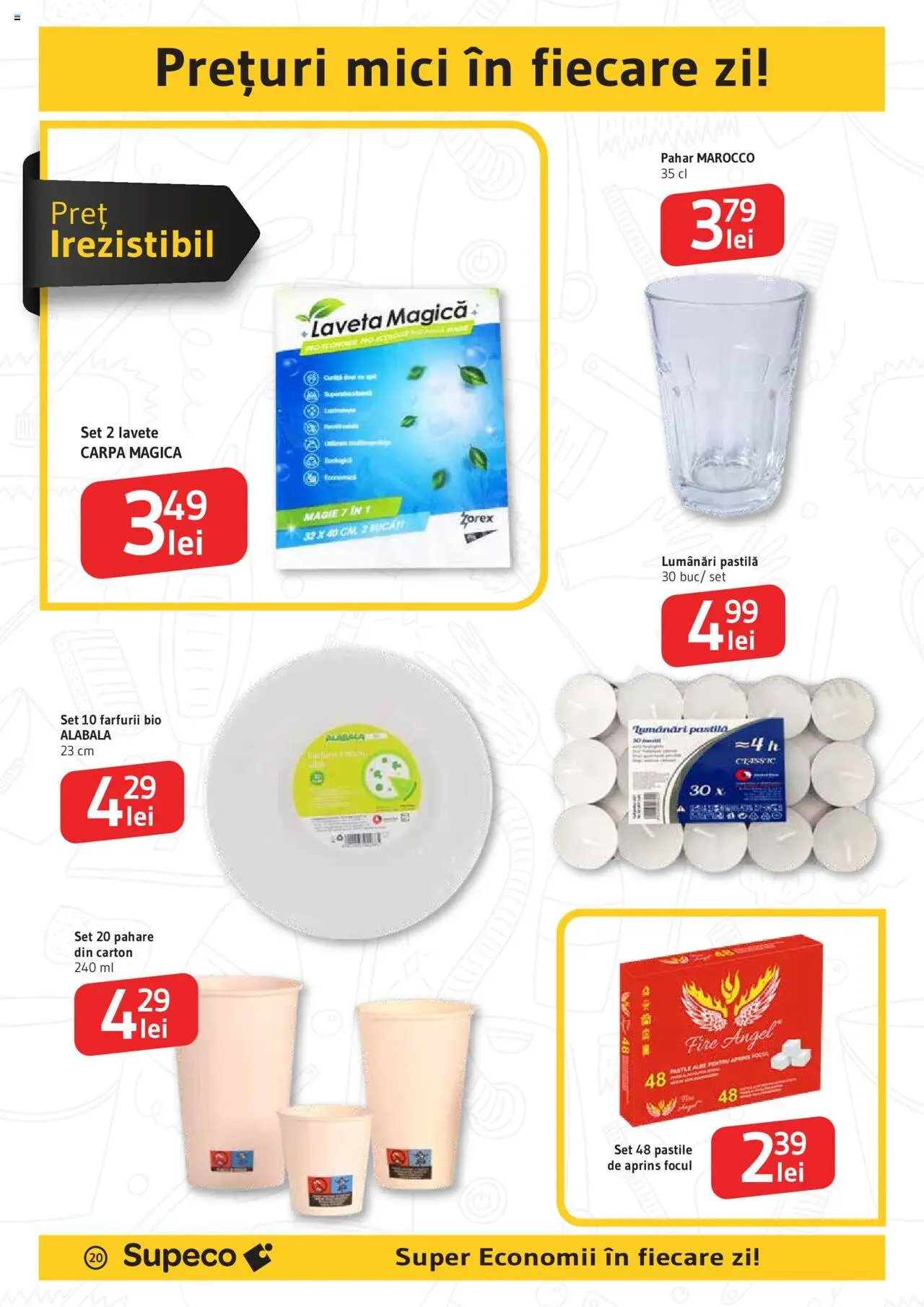 Catalog Supeco 16 - 28 Octombrie 2025 | Pagina 20 | Produse: Şerit ödül, Pahare, Mici, Lavete
