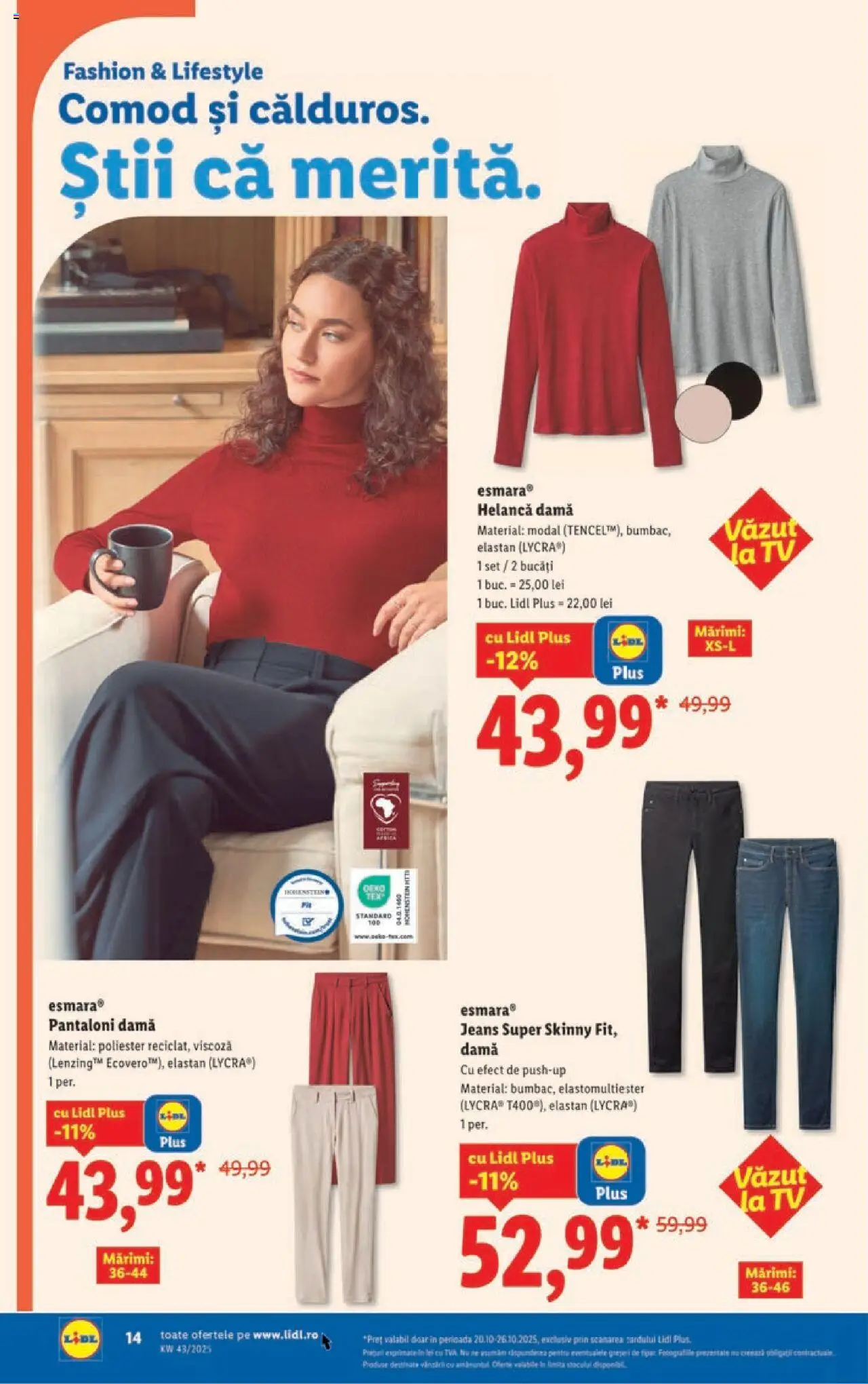 Catalog LIDL 20 - 25 Octombrie 2025 | Pagina 14 | Produse: Pantaloni