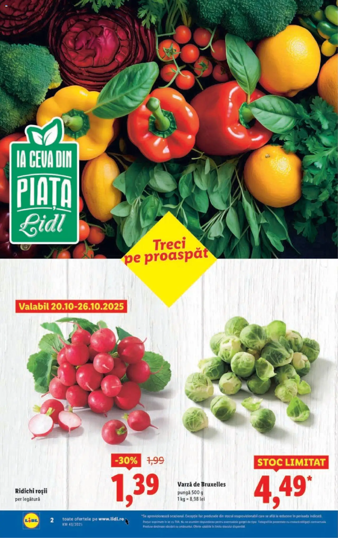 Catalog LIDL 20 - 25 Octombrie 2025 | Pagina 2 | Produse: Varză, Pungă, Roșii, Sıcak çikolata