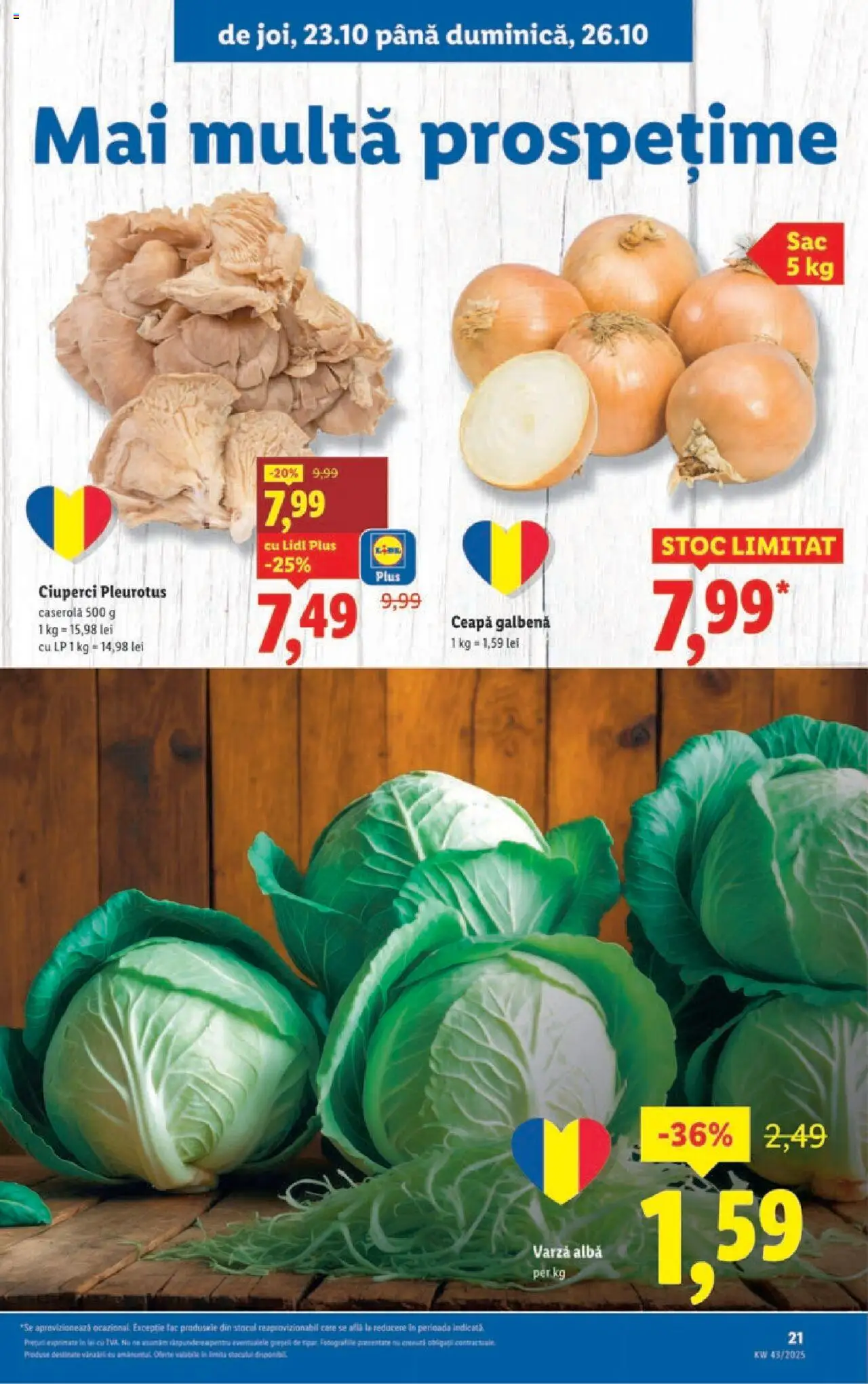 Catalog LIDL 20 - 25 Octombrie 2025 | Pagina 21 | Produse: Varză, Ceapă galbenă, Ciuperci, Ceapă