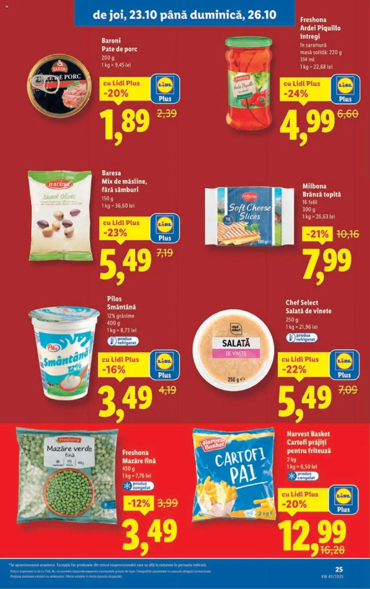 Catalog LIDL 20 - 25 Octombrie 2025 | Pagina 25 | Produse: Masă, Ardei, Brânză, Smântână
