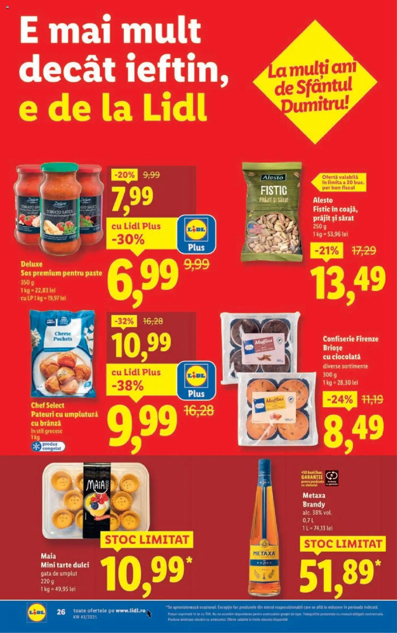 Catalog LIDL 20 - 25 Octombrie 2025 | Pagina 26 | Produse: Ciocolată, Fistic, Paste, Sos