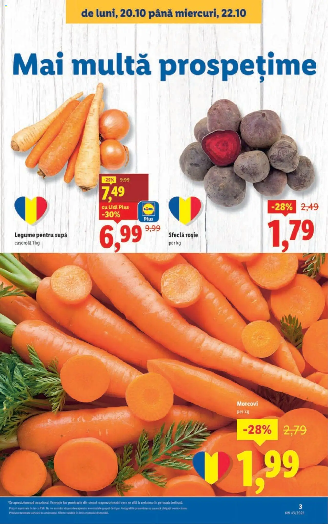 Catalog LIDL 20 - 25 Octombrie 2025 | Pagina 3 | Produse: Morcovi, Legume, Sfeclă