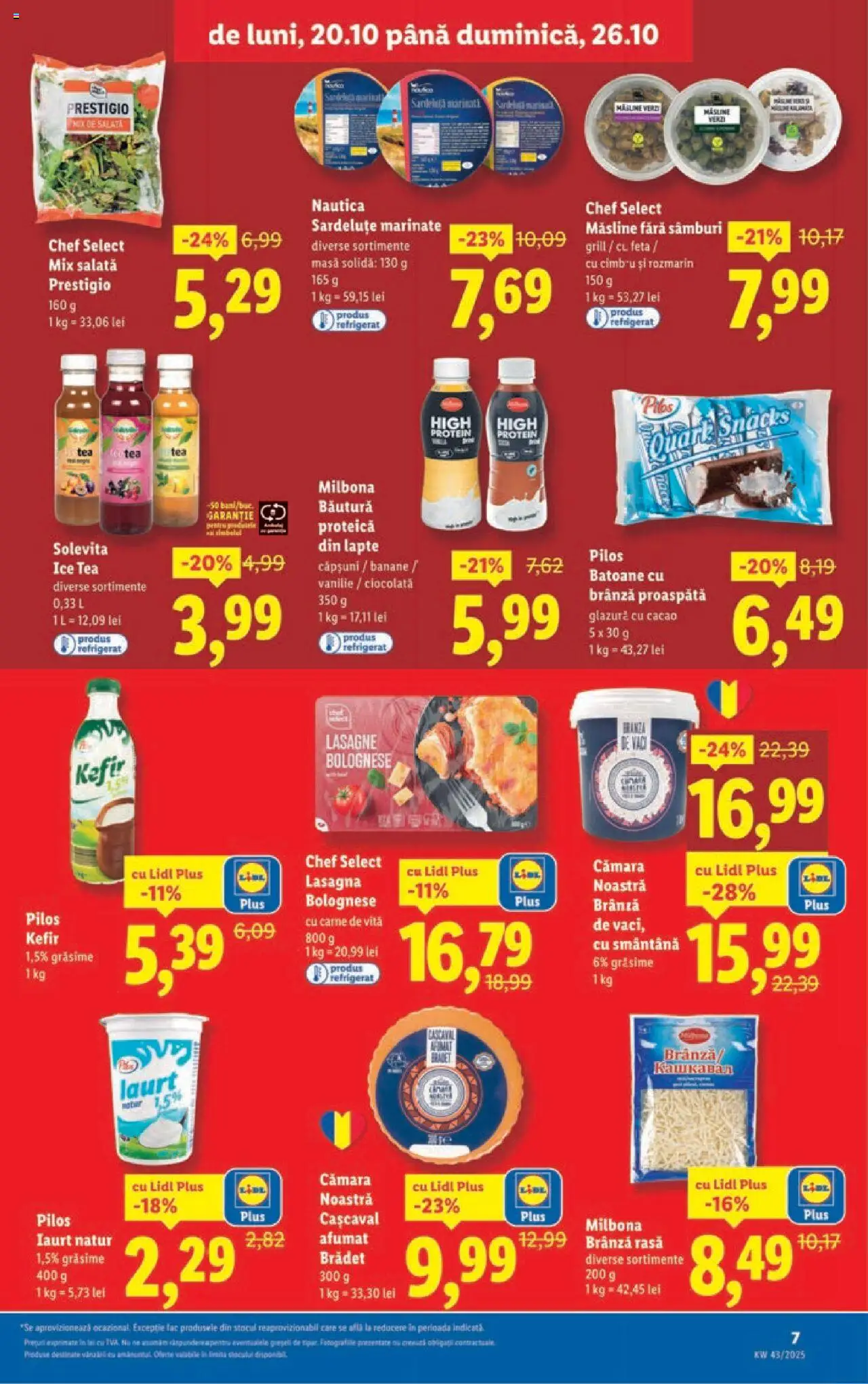 Catalog LIDL 20 - 25 Octombrie 2025 | Pagina 7 | Produse: Cașcaval, Măsline, Kefir, Banane