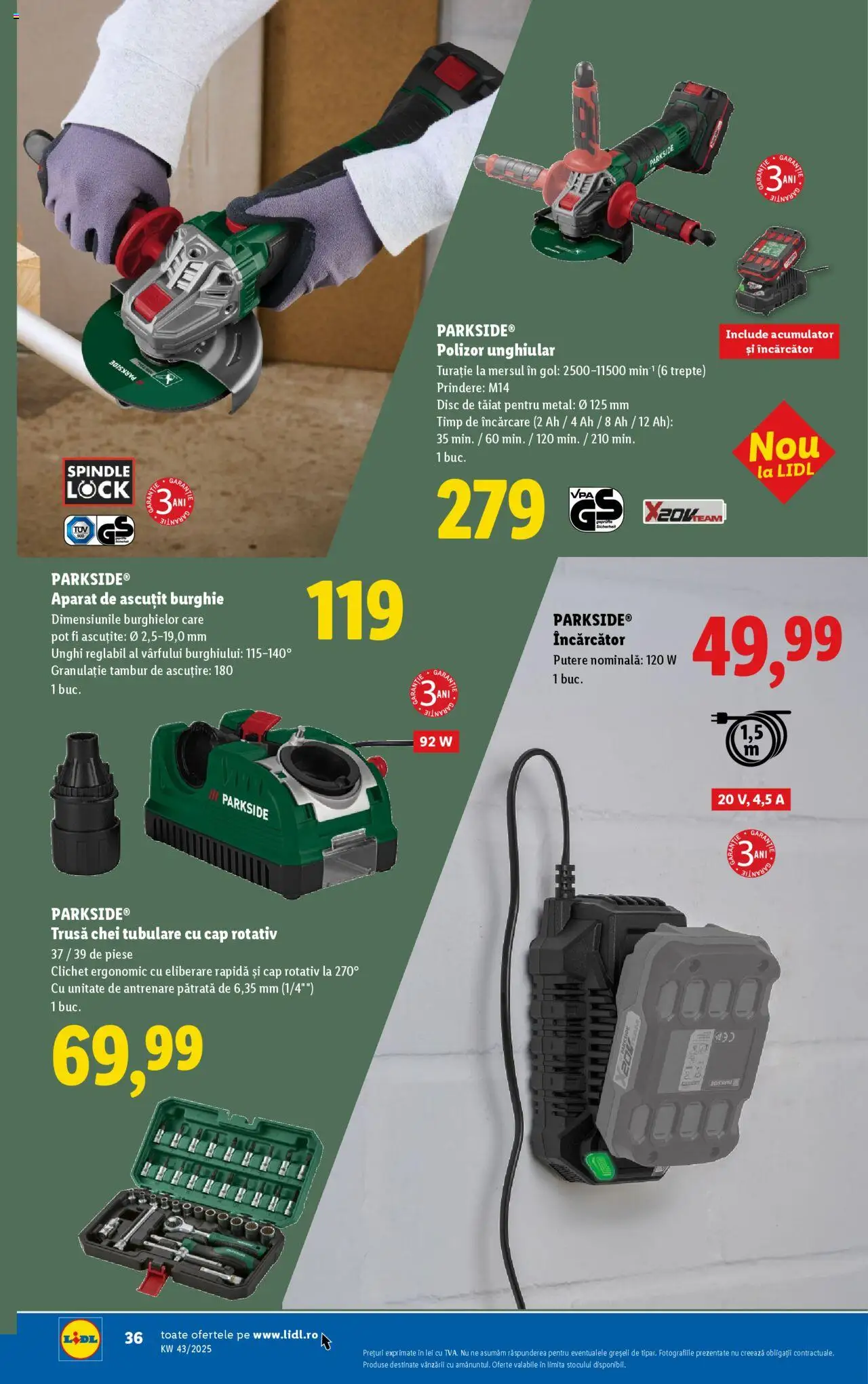 Catalog LIDL 20 - 25 Octombrie 2025 | Pagina 14 | Produse: Încărcător, Disc, Polizor