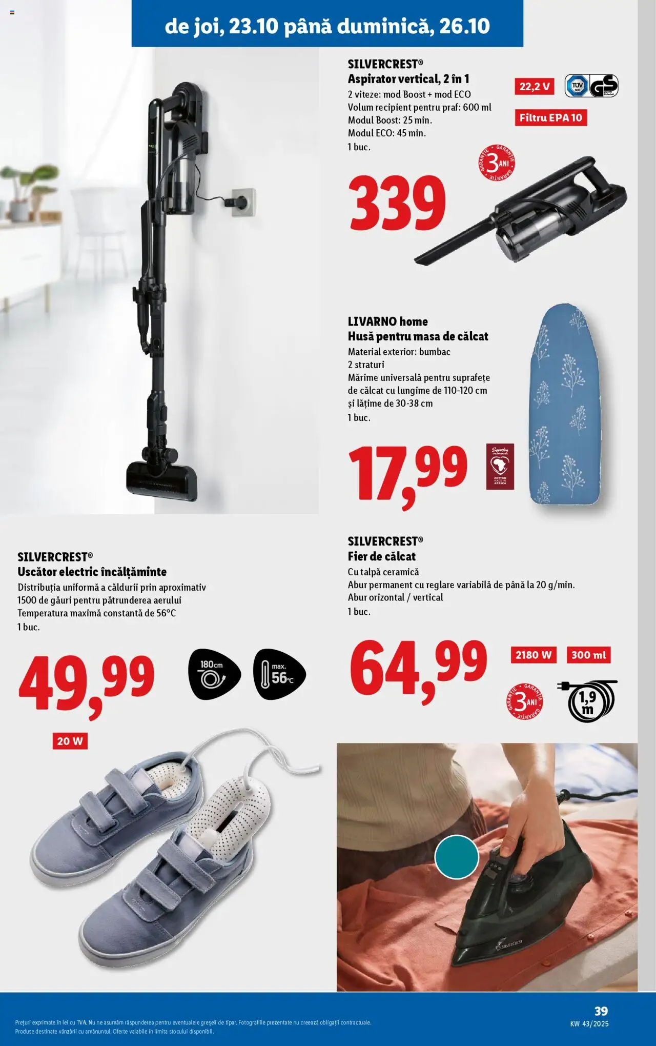 Catalog LIDL 20 - 25 Octombrie 2025 | Pagina 17 | Produse: Uscător, Aspirator, Masă, Bornoz takımı