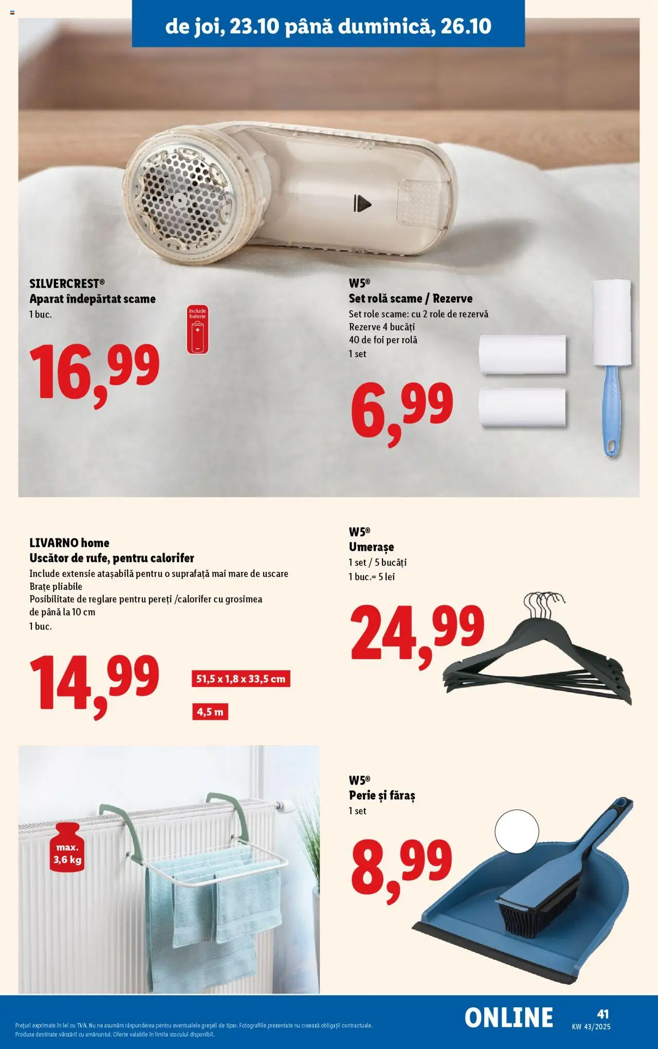 Catalog LIDL 20 - 25 Octombrie 2025 | Pagina 19 | Produse: Role, Calorifer, Baterie, Perie