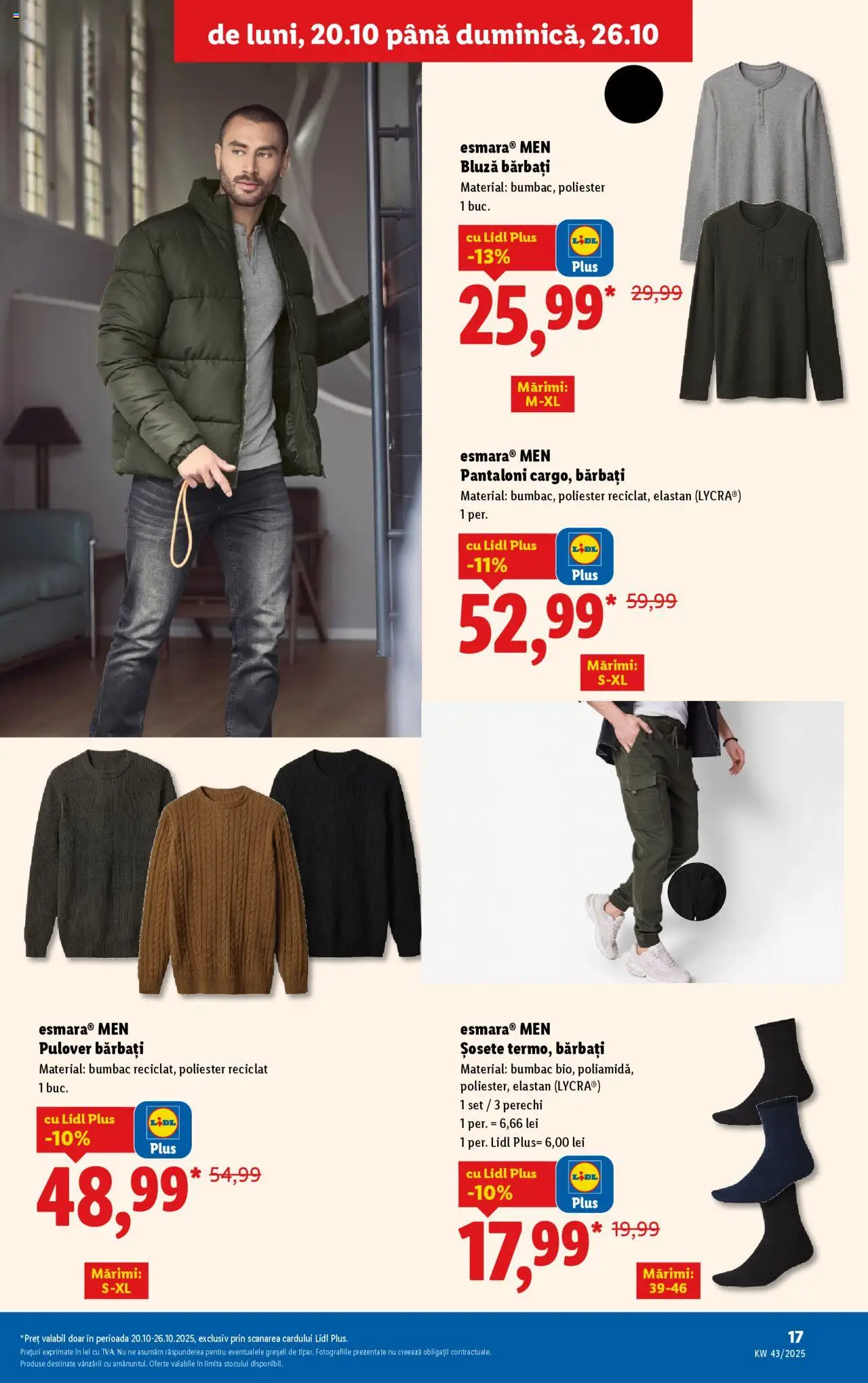 Catalog LIDL 20 - 25 Octombrie 2025 | Pagina 5 | Produse: Bluză, Pulover, Pantaloni, Șosete