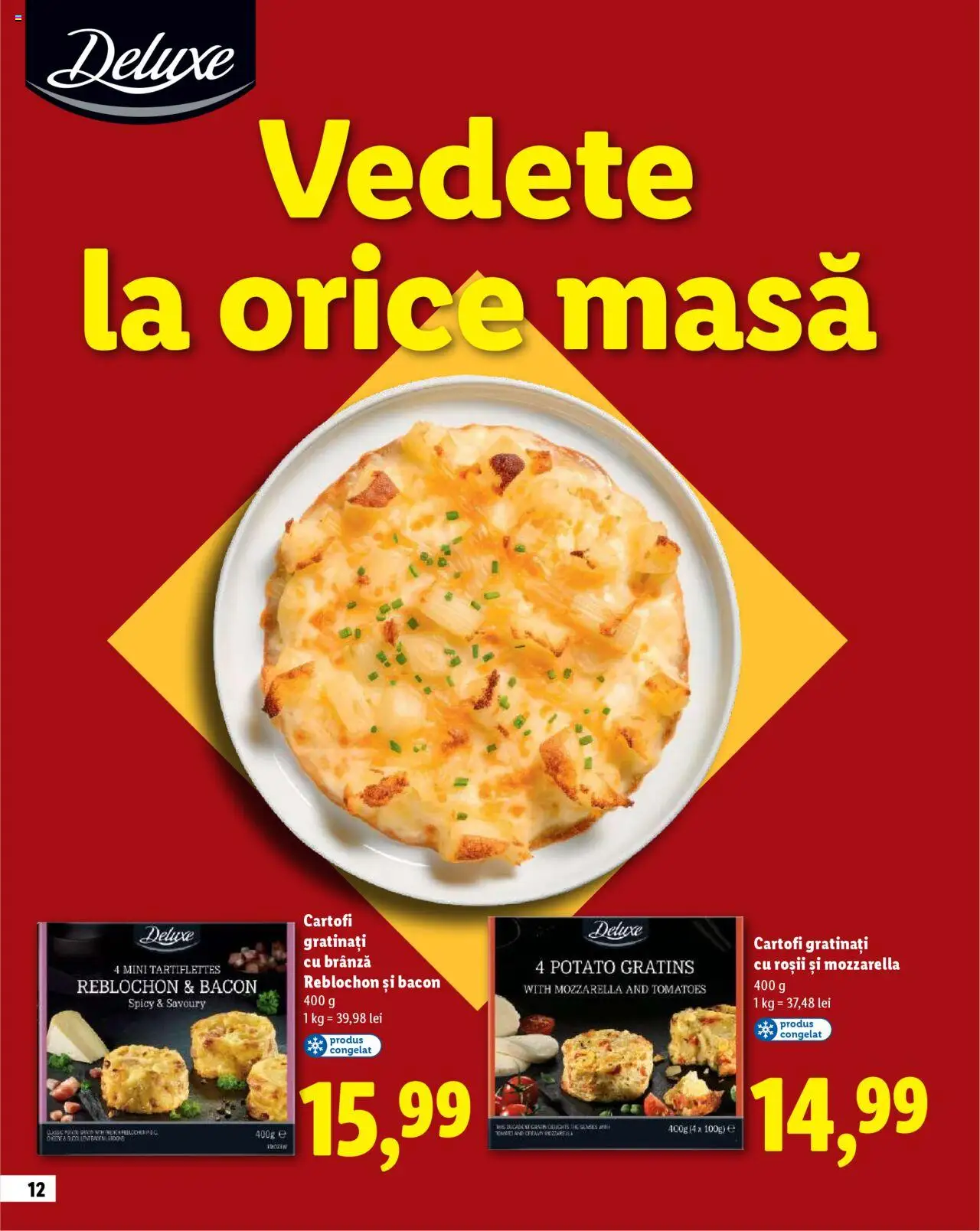 Catalog LIDL 23 Octombrie - 30 Decembrie 2025 | Pagina 12 | Produse: Masă, Bacon, Mozzarella, Brânză