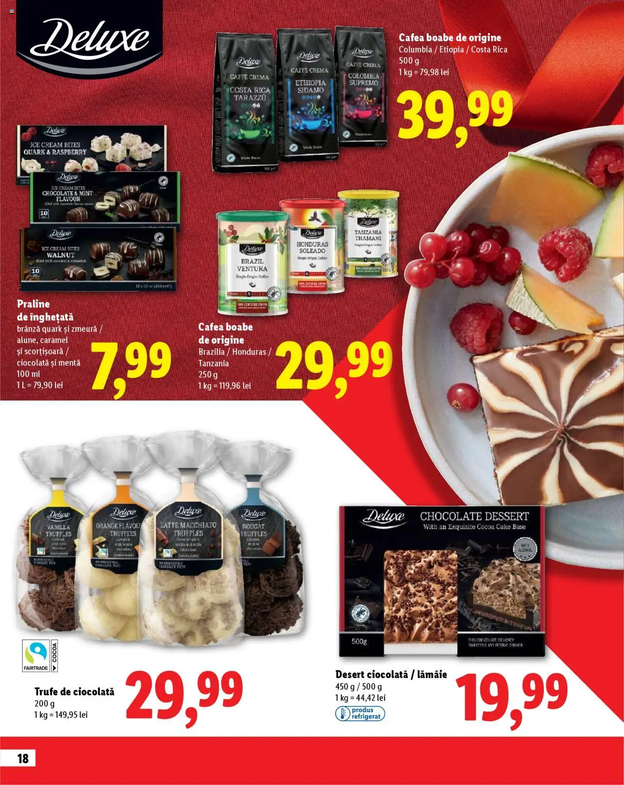 Catalog LIDL 23 Octombrie - 30 Decembrie 2025 | Pagina 18 | Produse: Zmeură, Praline, Cafea, Înghețată
