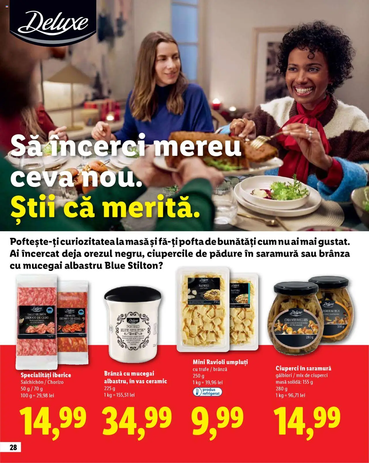 Catalog LIDL 23 Octombrie - 30 Decembrie 2025 | Pagina 28 | Produse: Masă, Ciuperci, Brânză, Brânză cu mucegai