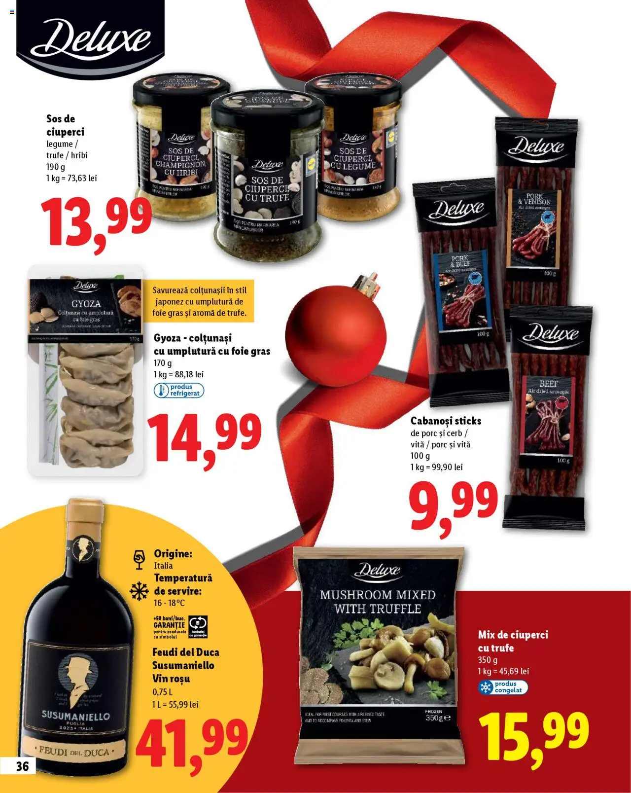 Catalog LIDL 23 Octombrie - 30 Decembrie 2025 | Pagina 36 | Produse: Ciuperci, Vin, Legume, Sos