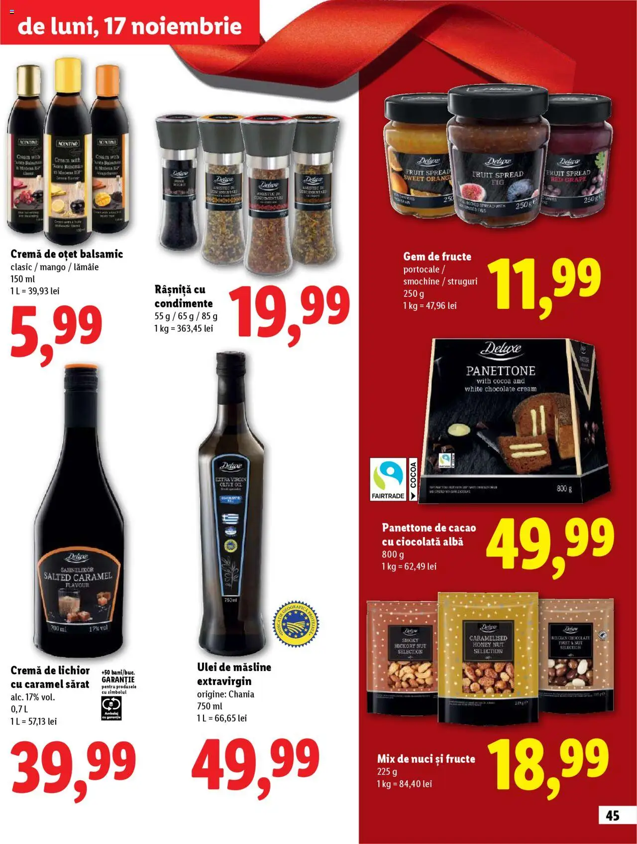 Catalog LIDL 23 Octombrie - 30 Decembrie 2025 | Pagina 45 | Produse: Struguri, Ulei, Ciocolată, Fructe